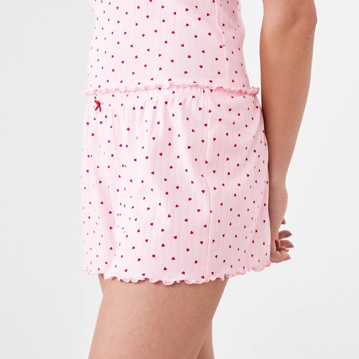 2 Rib Sleep Shorts HEARTS BALLERINA, 2 of 7