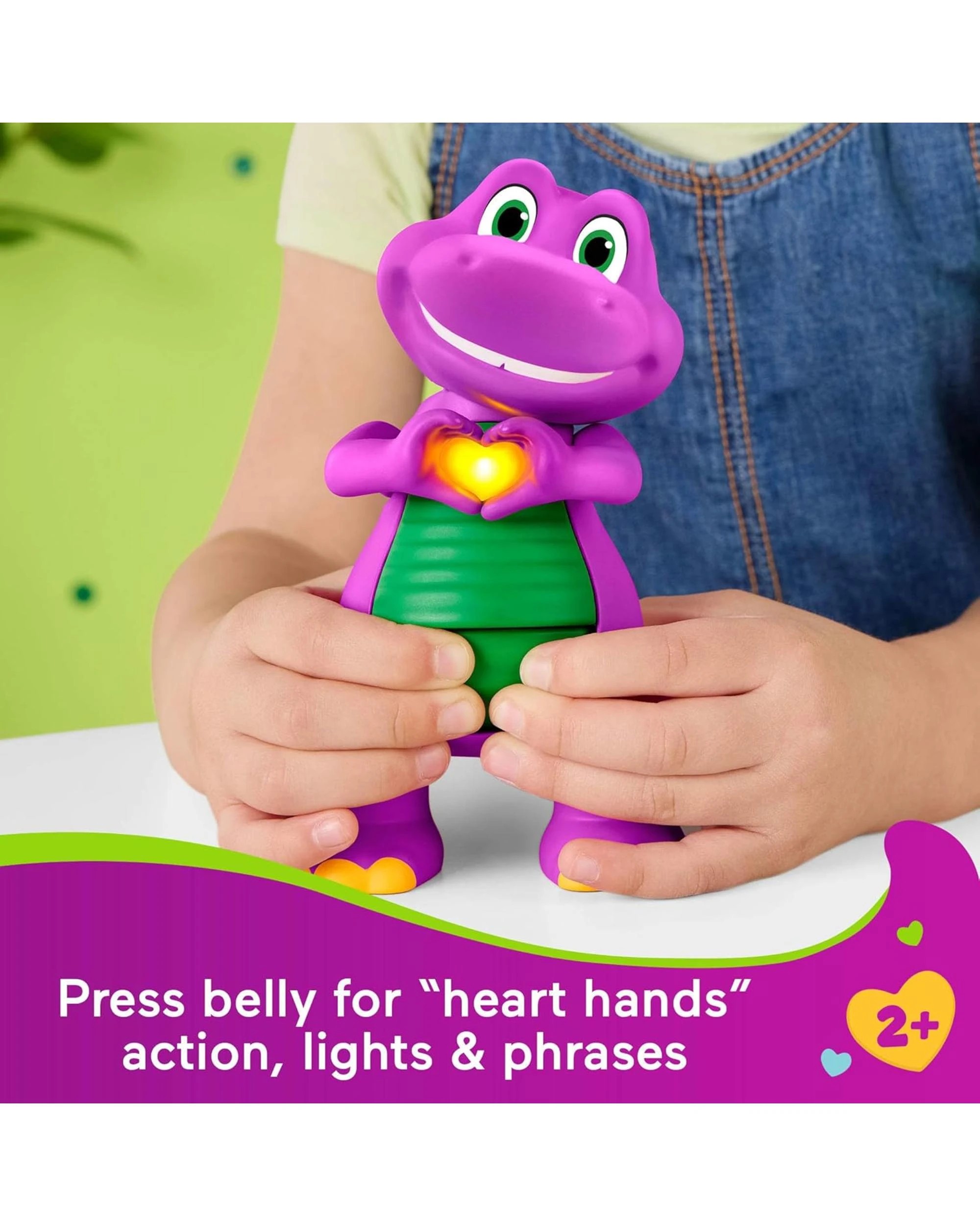 3 Barney's World Heart Hands Barney Toy, 3 of 6