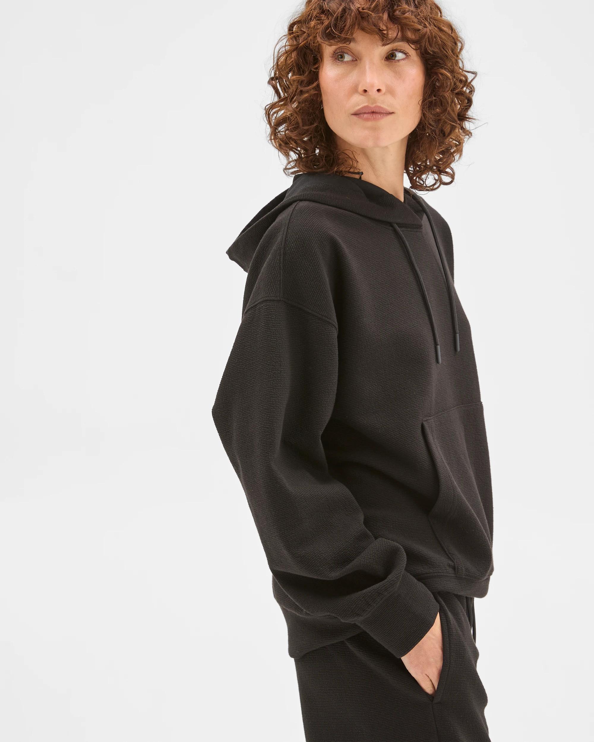 4 Target Active Active Australian Cotton Blend Crinkle Hooded Jumper BLACK, 4 of 7