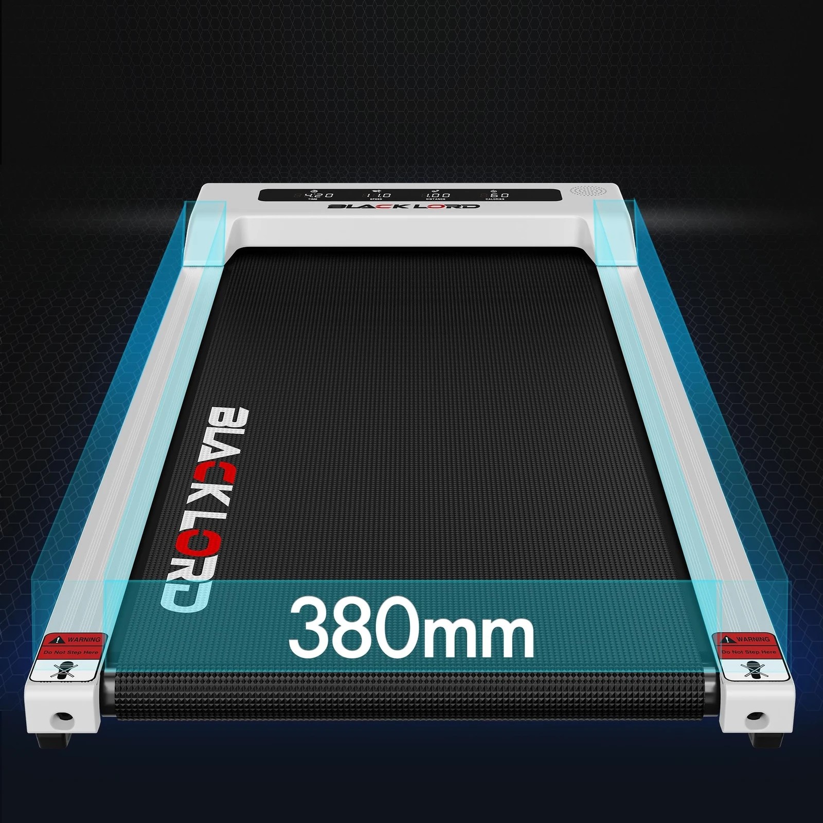 7 Black Lord Treadmill Electric Walking Pad Under Desk Home Office Fitness 38cm Belt - White, 7 of 10