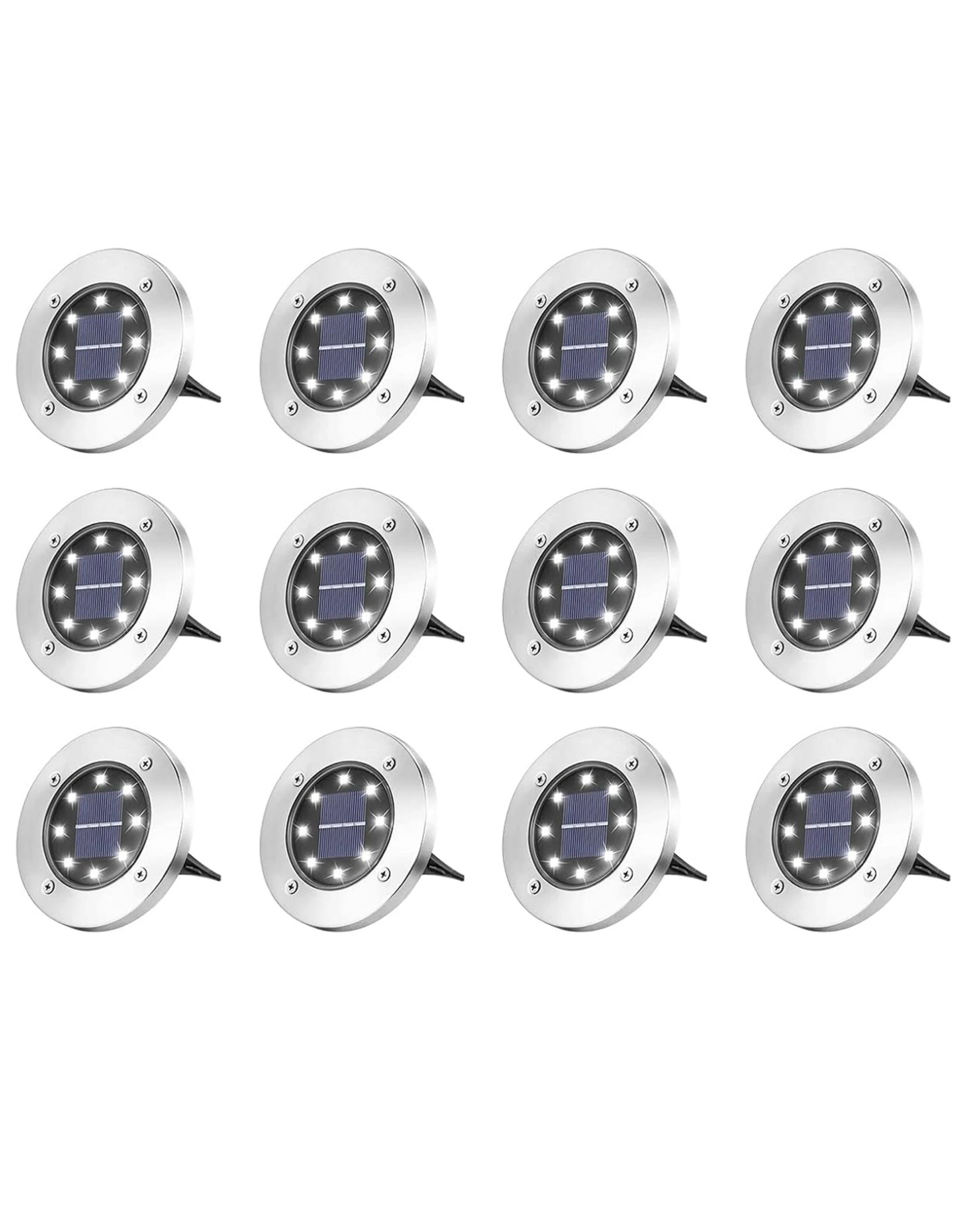 1 Advwin Solar Garden Lights 12 Pack Waterproof Outdoor - White, 1 of 6