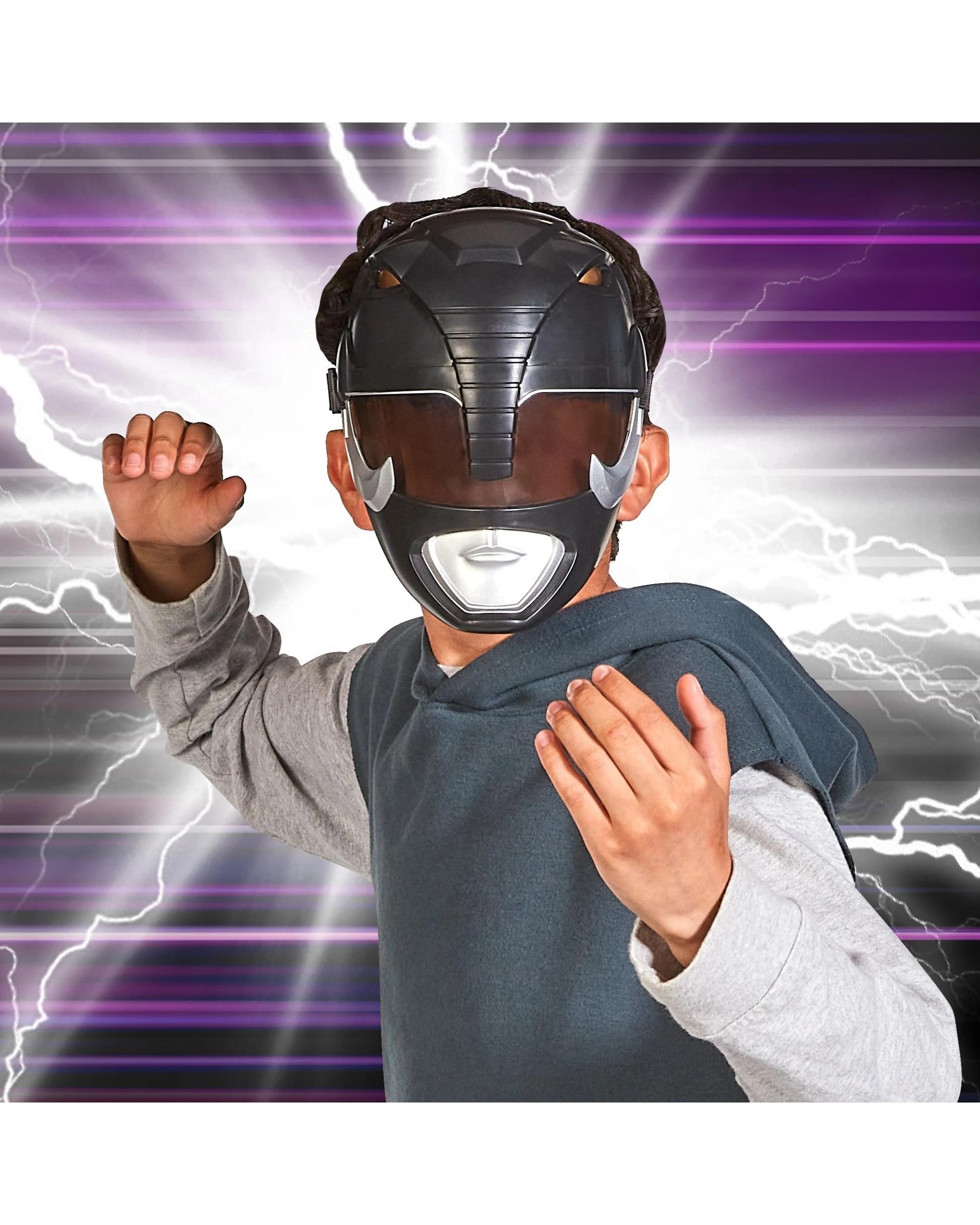 5 Mighty Morphin Power Rangers Re-Ignition Black Ranger Mask, 5 of 6