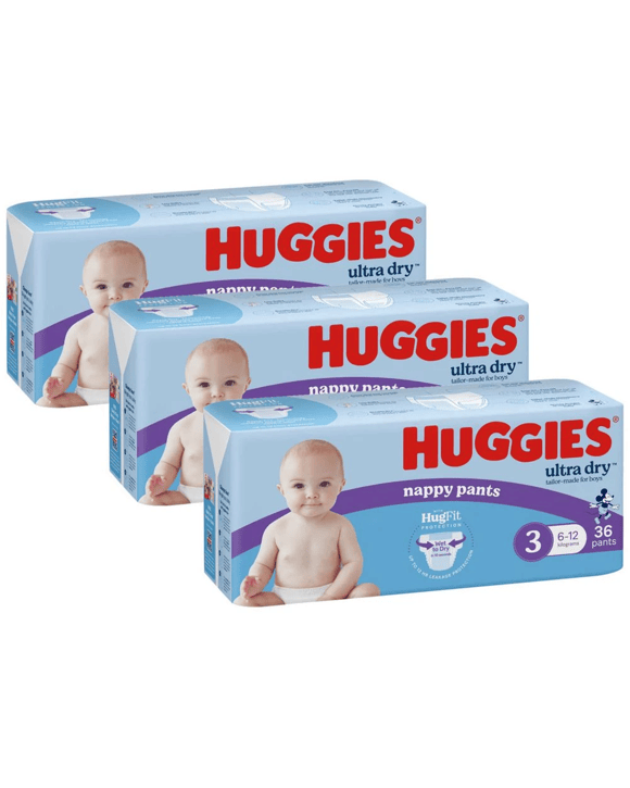 Huggies Nappy Pants Crawler Boy 108 Pack