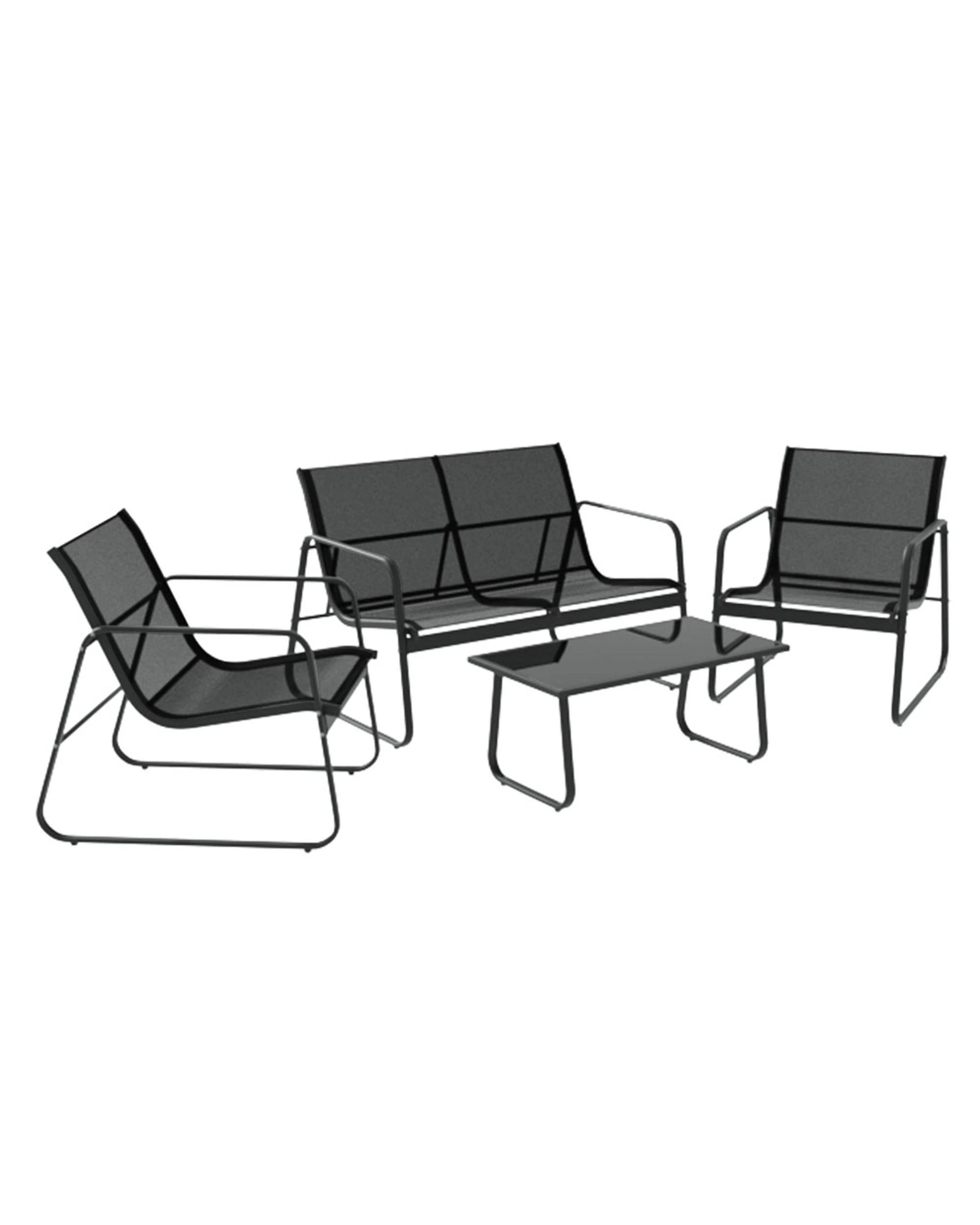 1 Gardeon Outdoor Sofa Set Lounge Setting
 - Black, 1 of 3