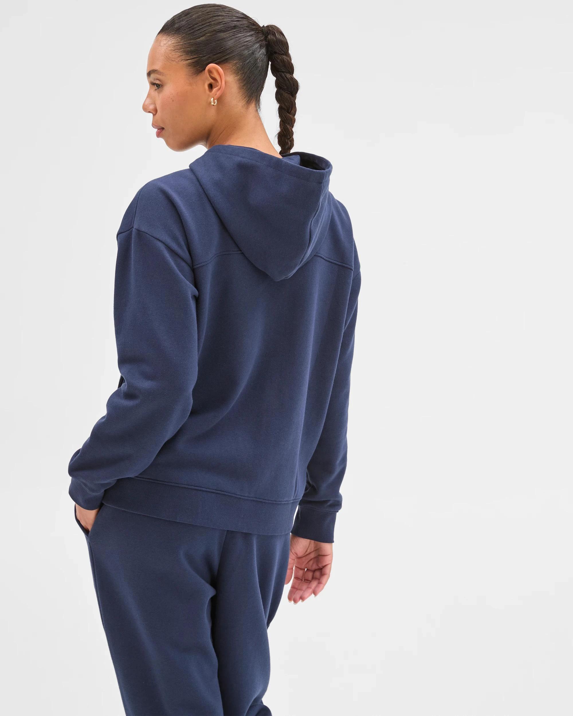 6 Target Active Active Australian Cotton Blend Fleece Zip Through Hoodie MARINE NAVY, 6 of 6