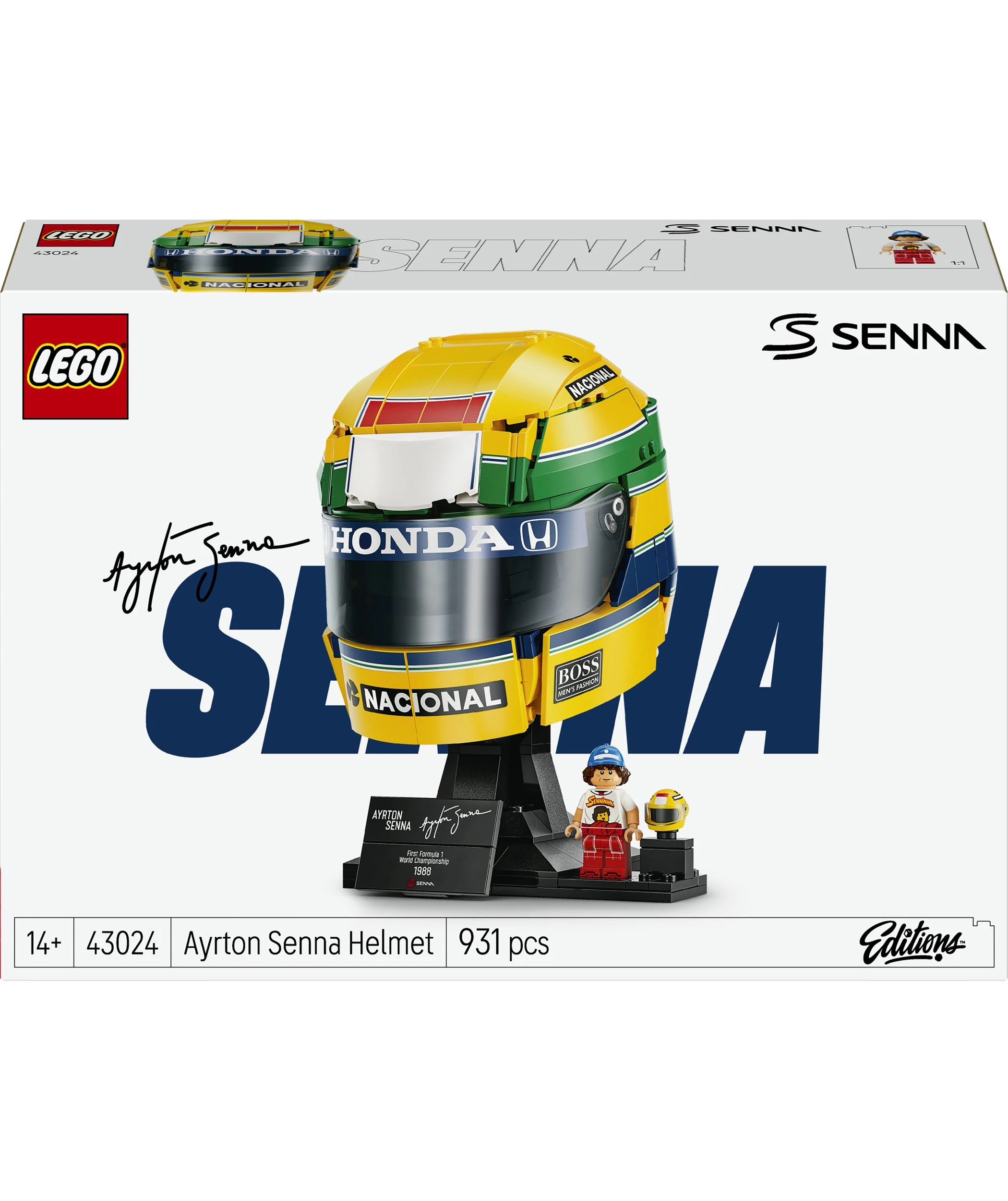 1 LEGO Editions Formula 1 Ayrton Senna Helmet 43024, 1 of 10