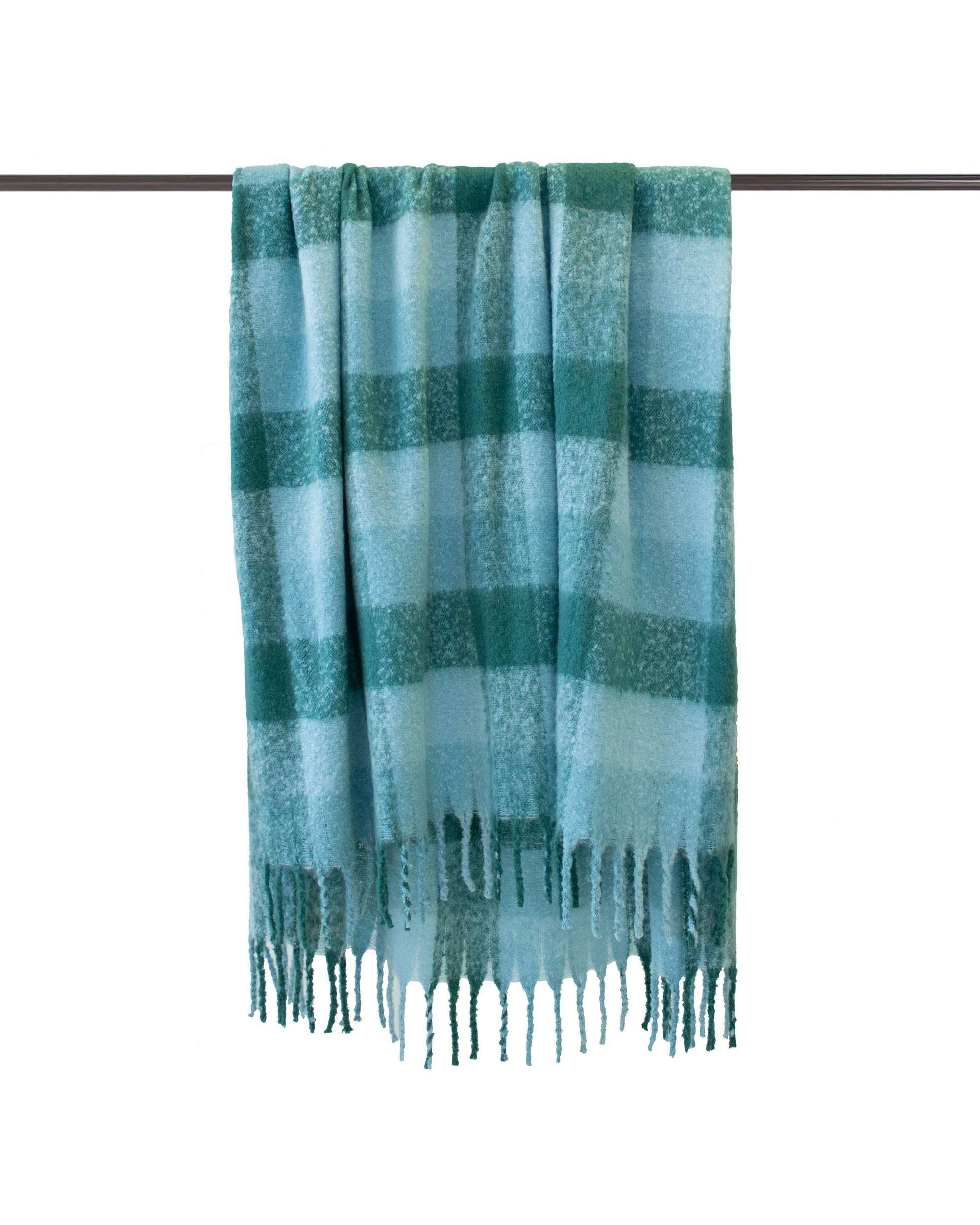 3 Bambury Cosmo Faux Mohair Cosy Throw Aqua - Blue, 3 of 5