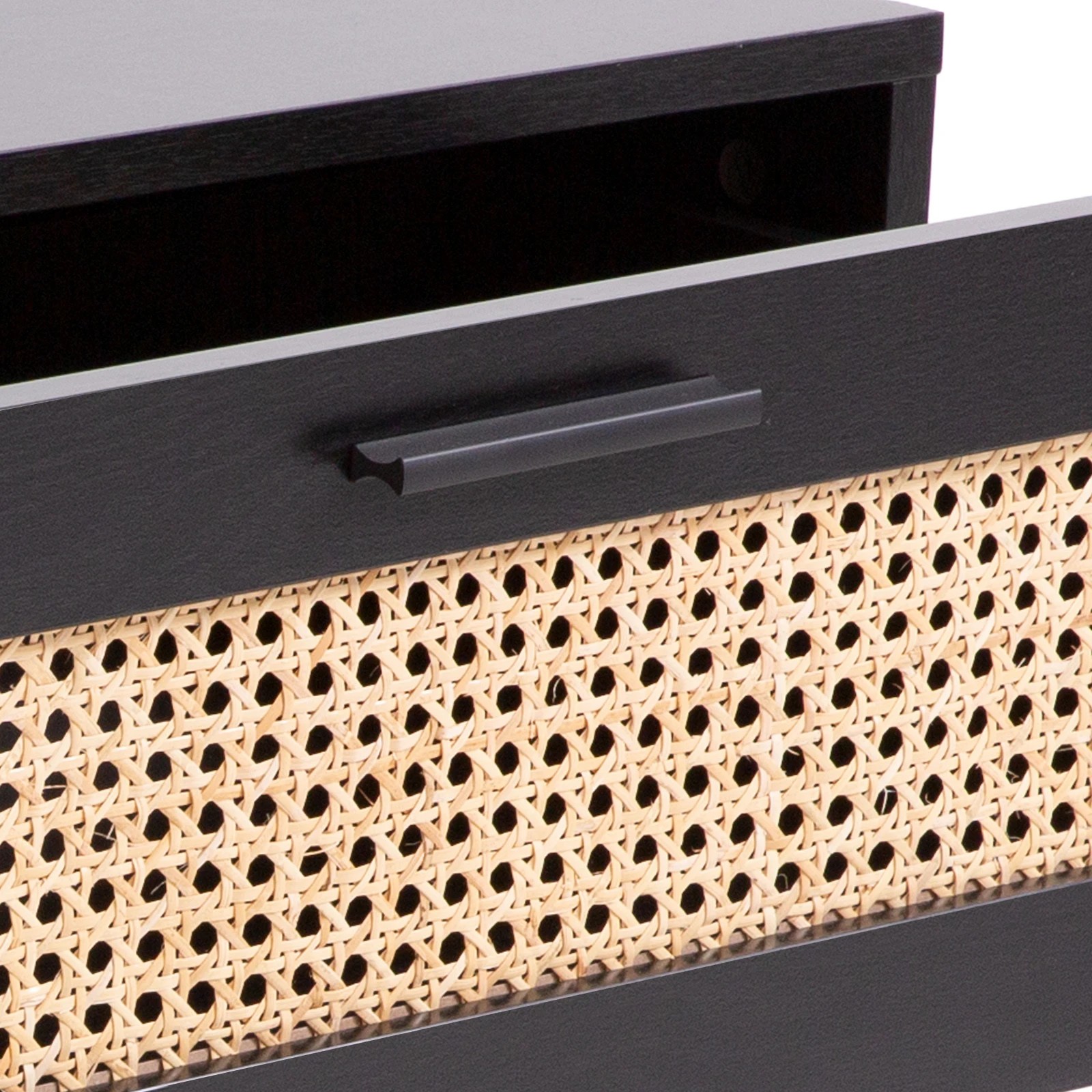 9 Casa Decor Tulum Rattan Bedside Table - Black, 9 of 10