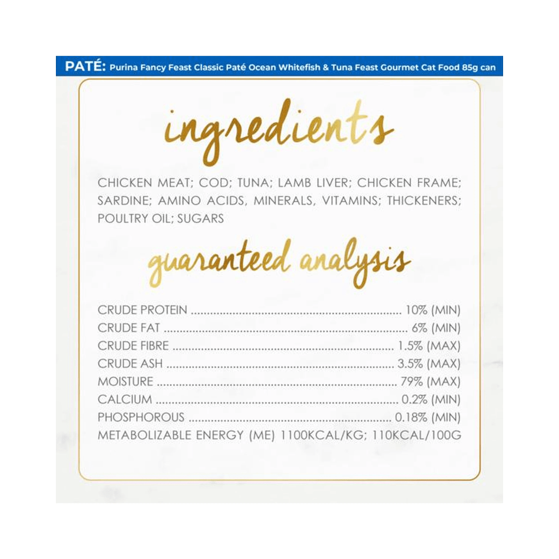 6 Fancy Feast Classic Ocean White Fish Pate 24X85g, 6 of 6