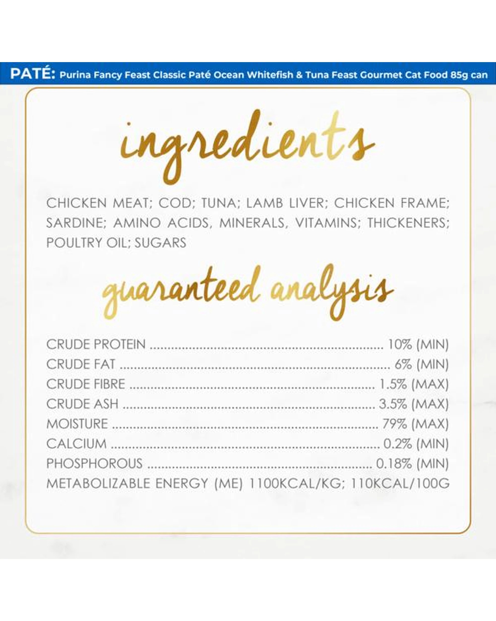 6 Fancy Feast Classic Ocean White Fish Pate 24X85g, 6 of 6