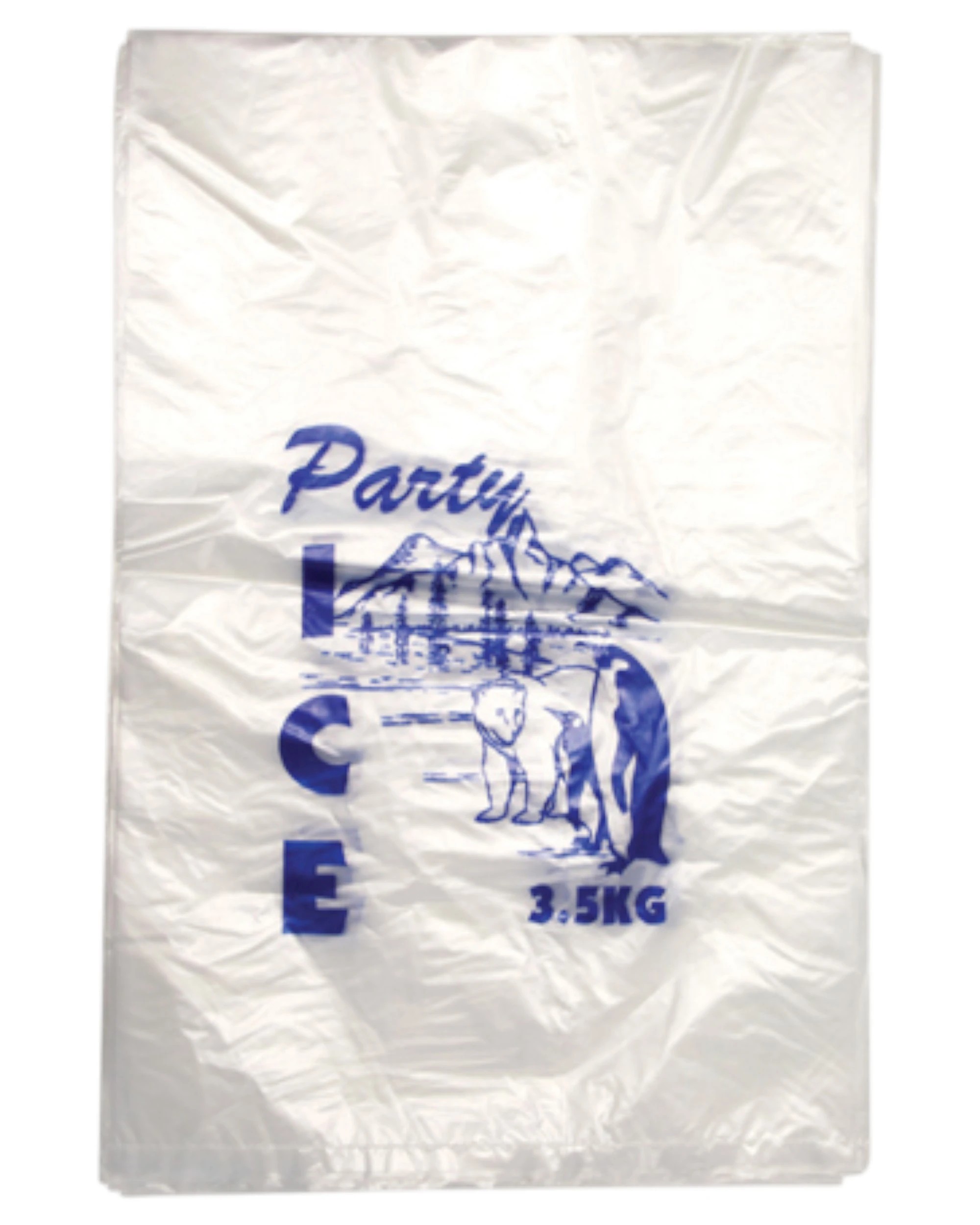 1 Huhtamaki 500 Pack Printed 3.5kg Hdpe Party Ice Bag - Clear, 1 of 1