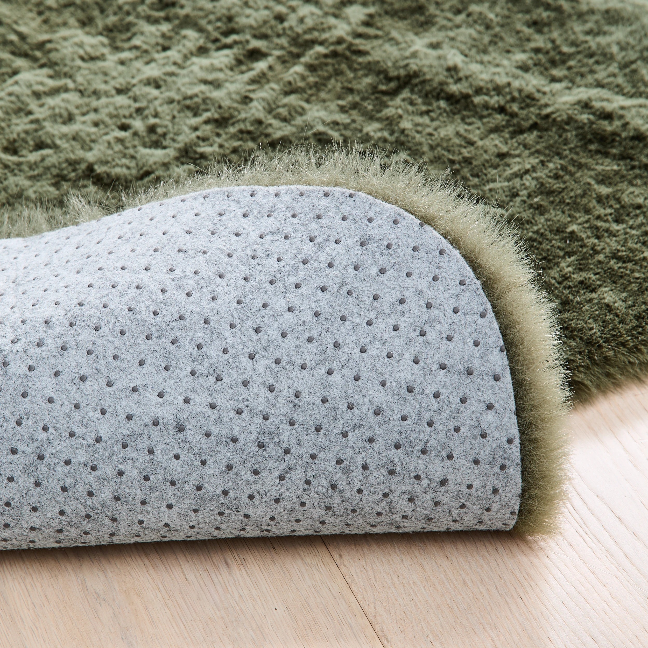 3 Faux Fur Rug - Green, 110cm x 65cm, 3 of 6