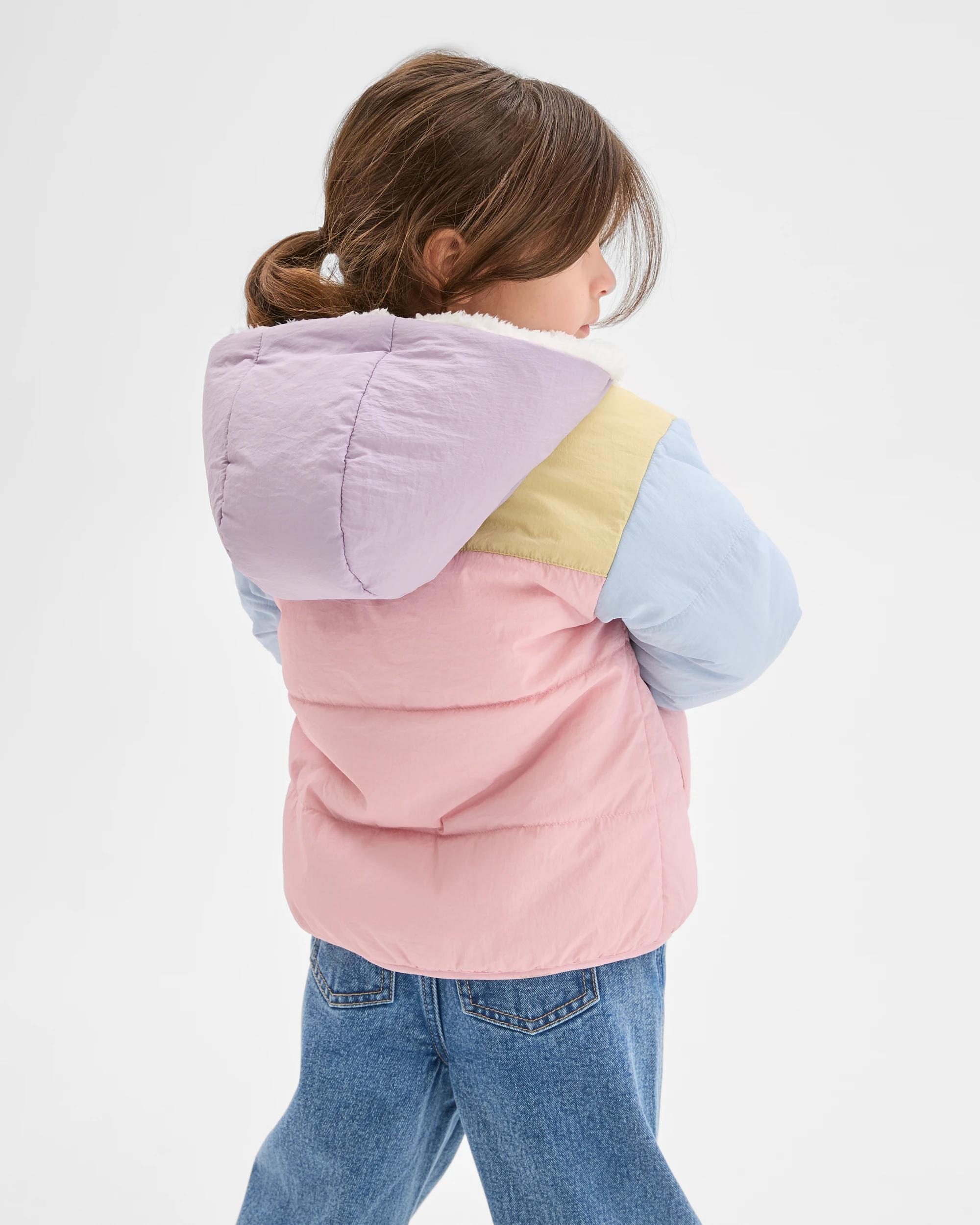 2 Target Kids Reversible Hooded Heart Pocket Puffer Jacket MULTI, 2 of 7