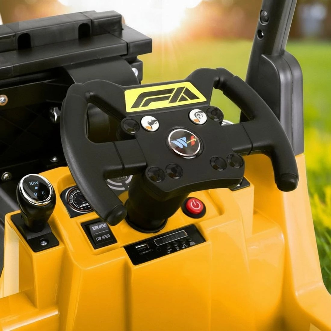 4 Rigo Kids Electric Ride On Car Forklift Loader Toys Cars Horn Remote 12V - Yellow, 4 of 5