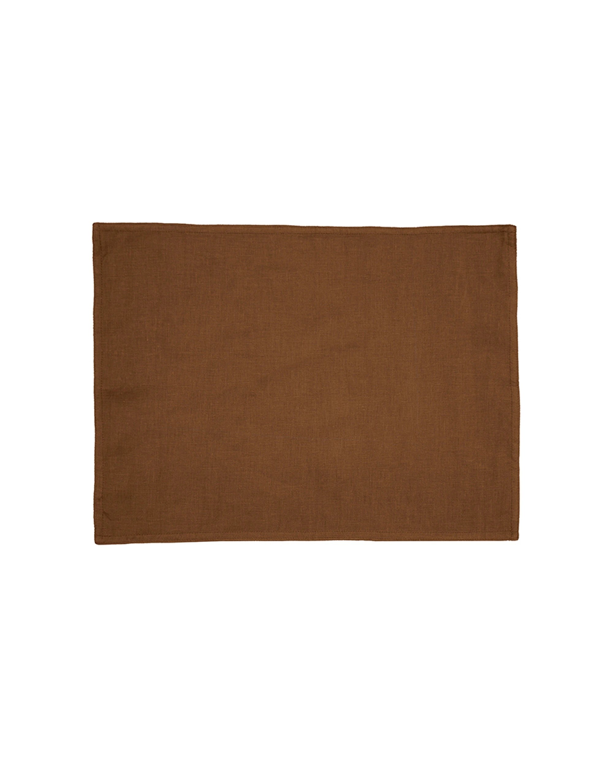 1 Bambury Tableware/Dinnerware Linen Placemat Hazel 33x45cm - Brown, 1 of 1