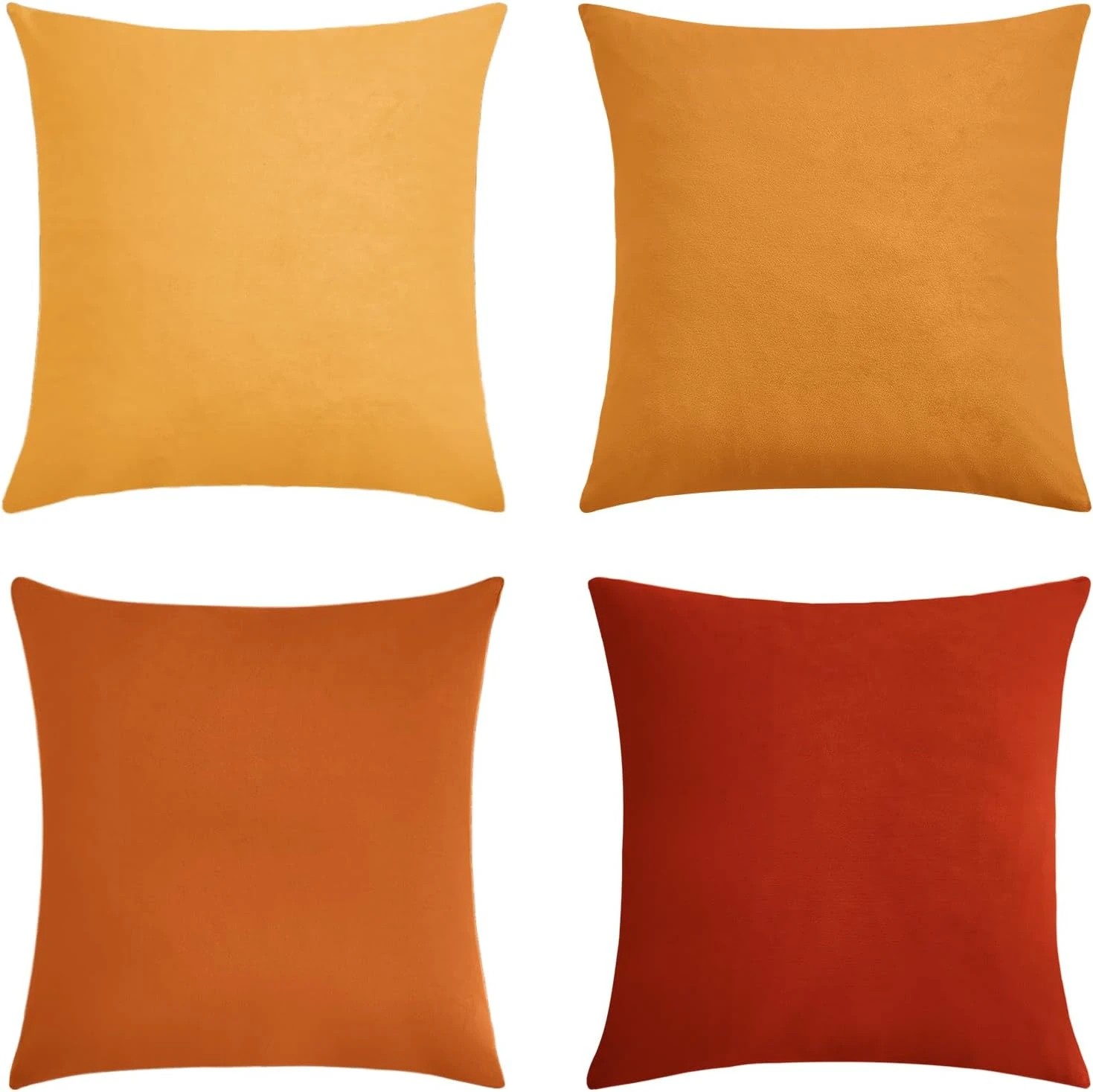 3 Gioia Casa 4-Pack Velvet Cushion Covers 45x45cm Mix - Yellow, 3 of 3