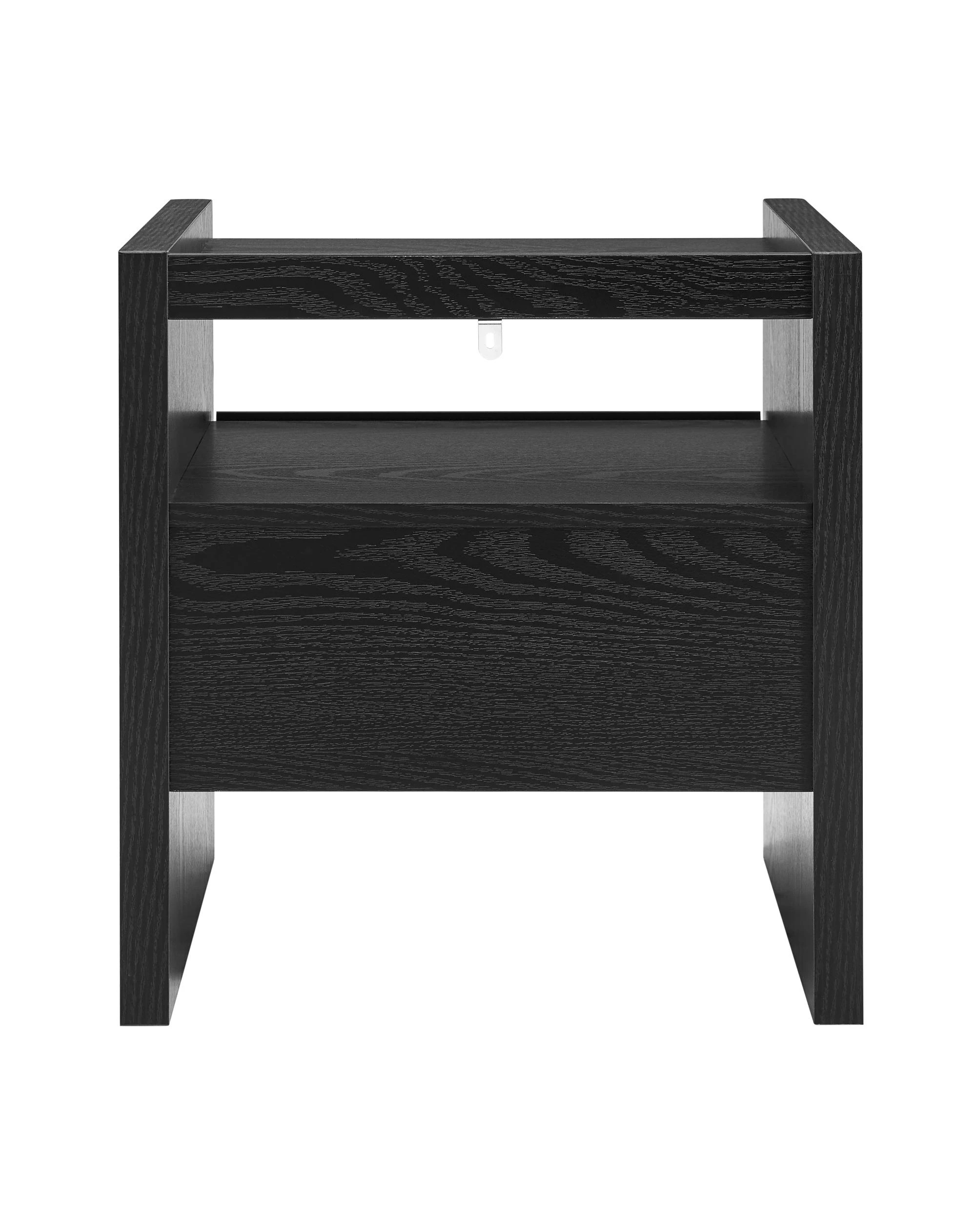 4 Kodu Bedside Unit Nightstand Side Table 1 Drawer - Black, 4 of 9