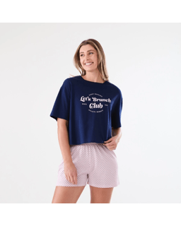 Knit T-shirt and Shorts Pyjama