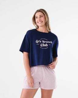 Knit T-shirt and Shorts Pyjama