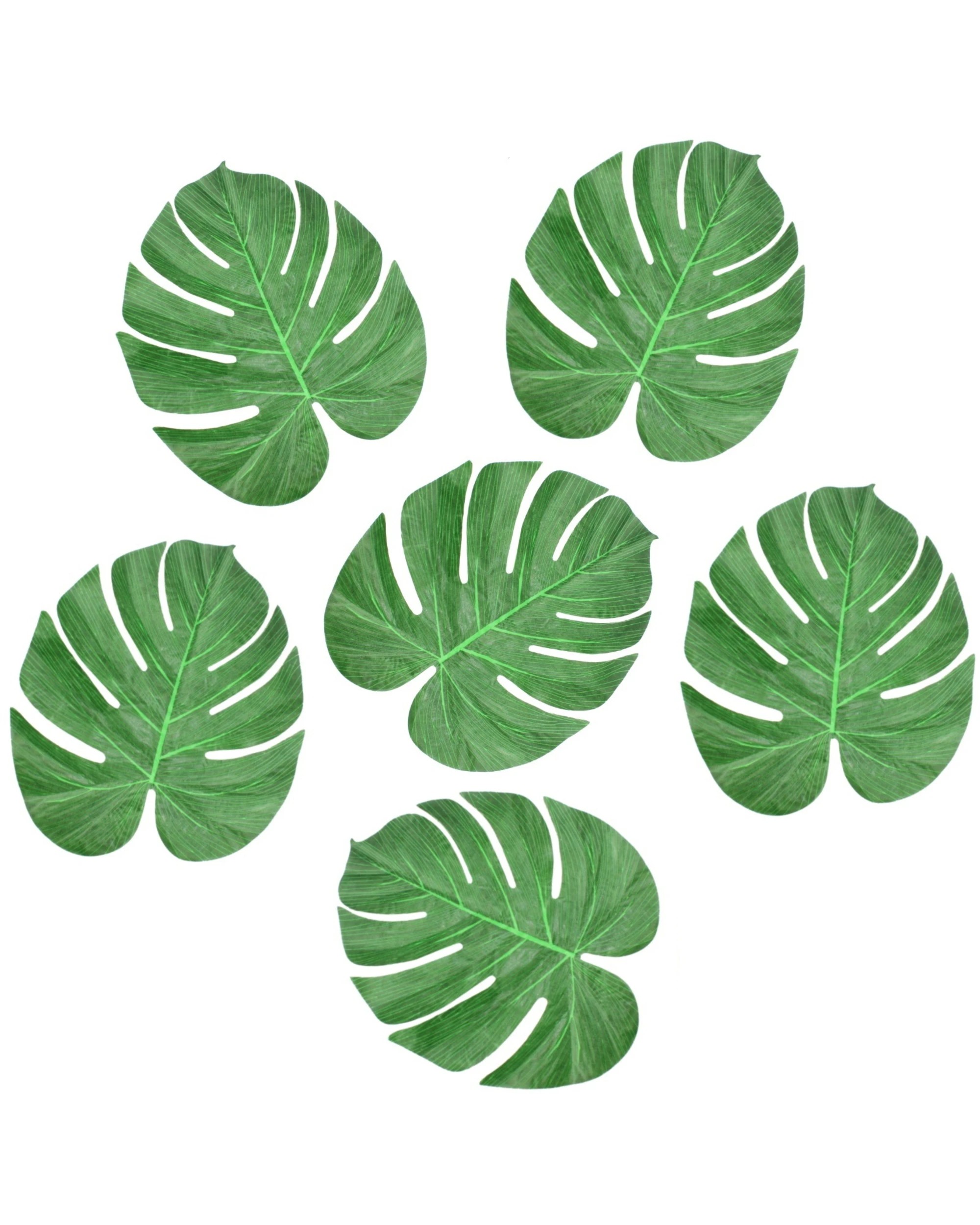 2 Partyrama Polyester Tropical Palm Leaves 33cm Pack of 12, 2 of 2
