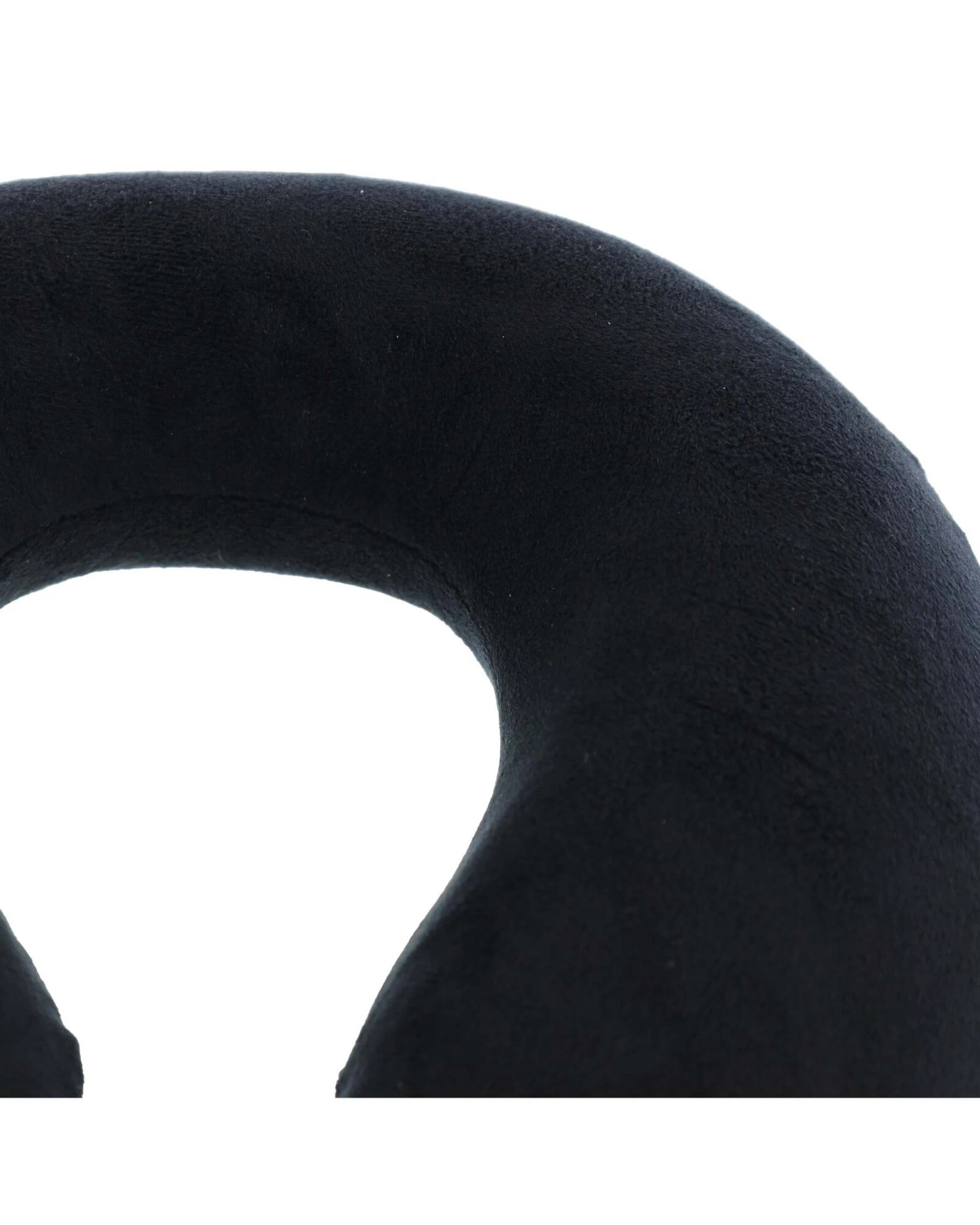 3 Milleni Memory Foam Comfort Ergonomic Air Travel Neck Pillow Neck Support Flight - Black, 3 of 4