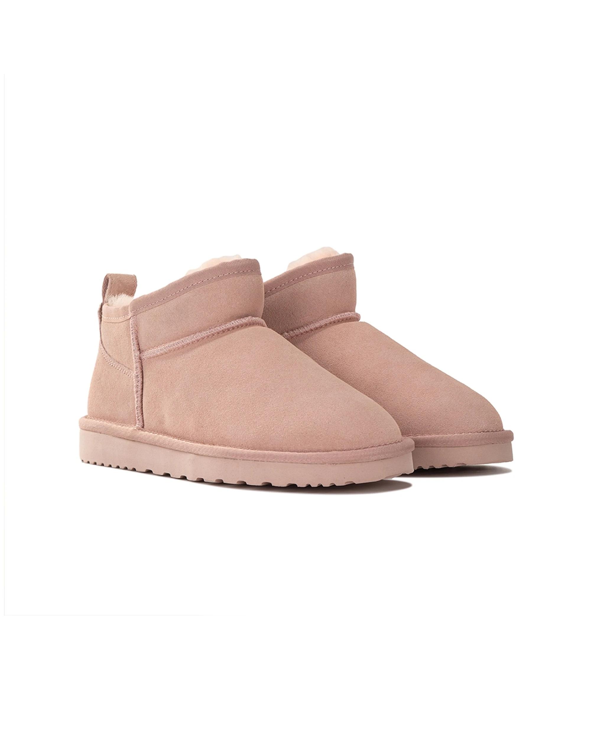 3 AUS WOOLI  Sheepskin Classic Ultra Mini UGG Boots PALEPINK, 3 of 7