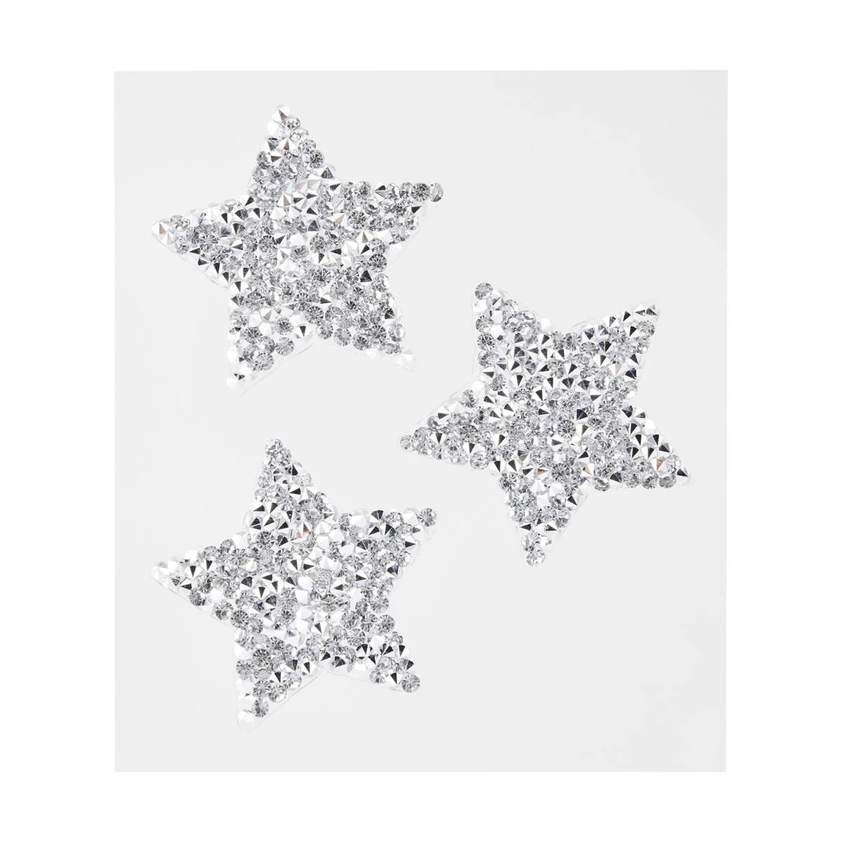 2 Iron-On Patches - Rhinestone Stars, 2 of 3