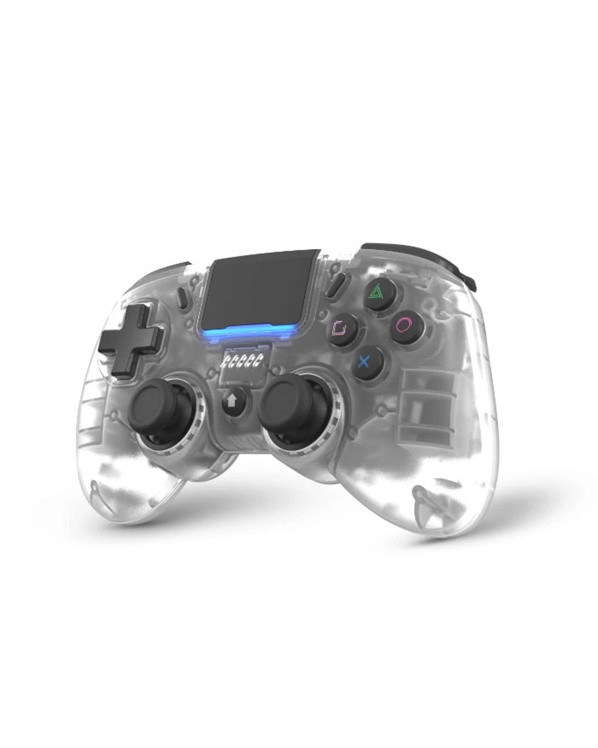 2 Retro Fighters Mantis Mini Wireless Bluetooth Controller for PS4 and PC - Crystal - Clear, 2 of 3