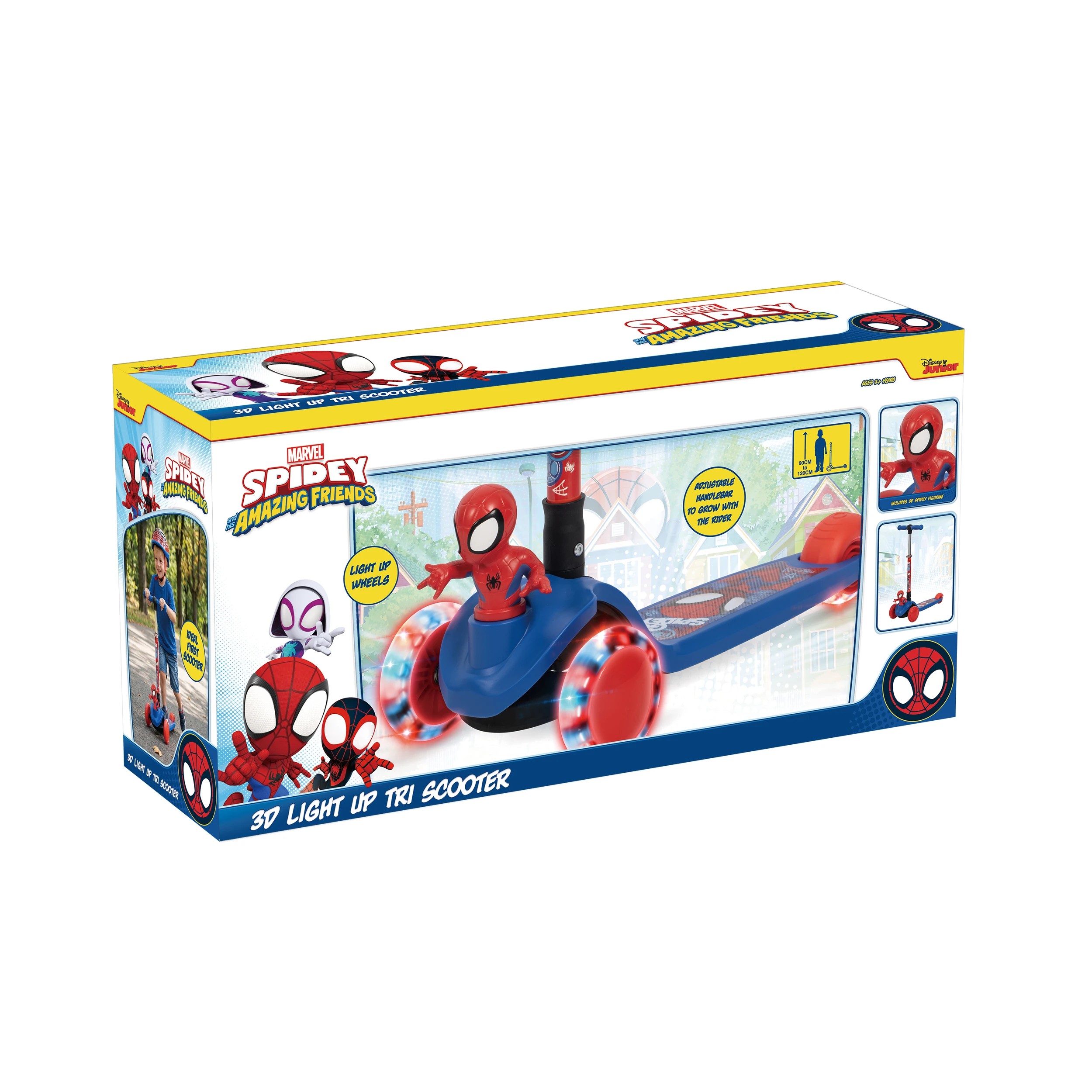 1 Spidey and His Amazing Friends 3D Light Up Tri Scooter, 1 of 9