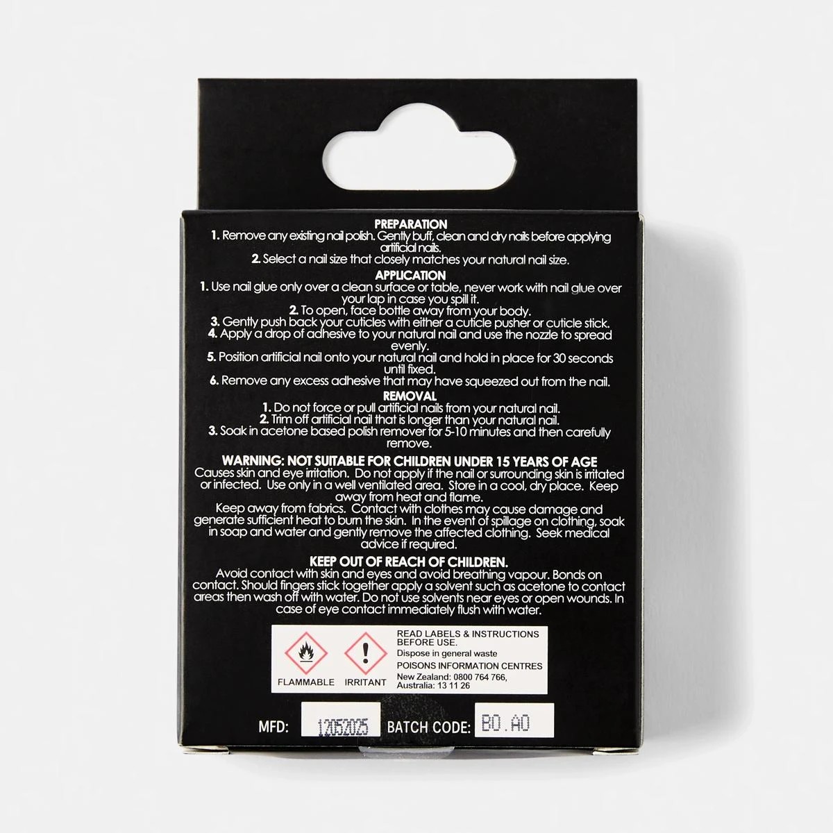 2 OXX Cosmetics 24 Pack Artificial Nails with Adhesive - Squareletto Shape, French Line, 2 of 5