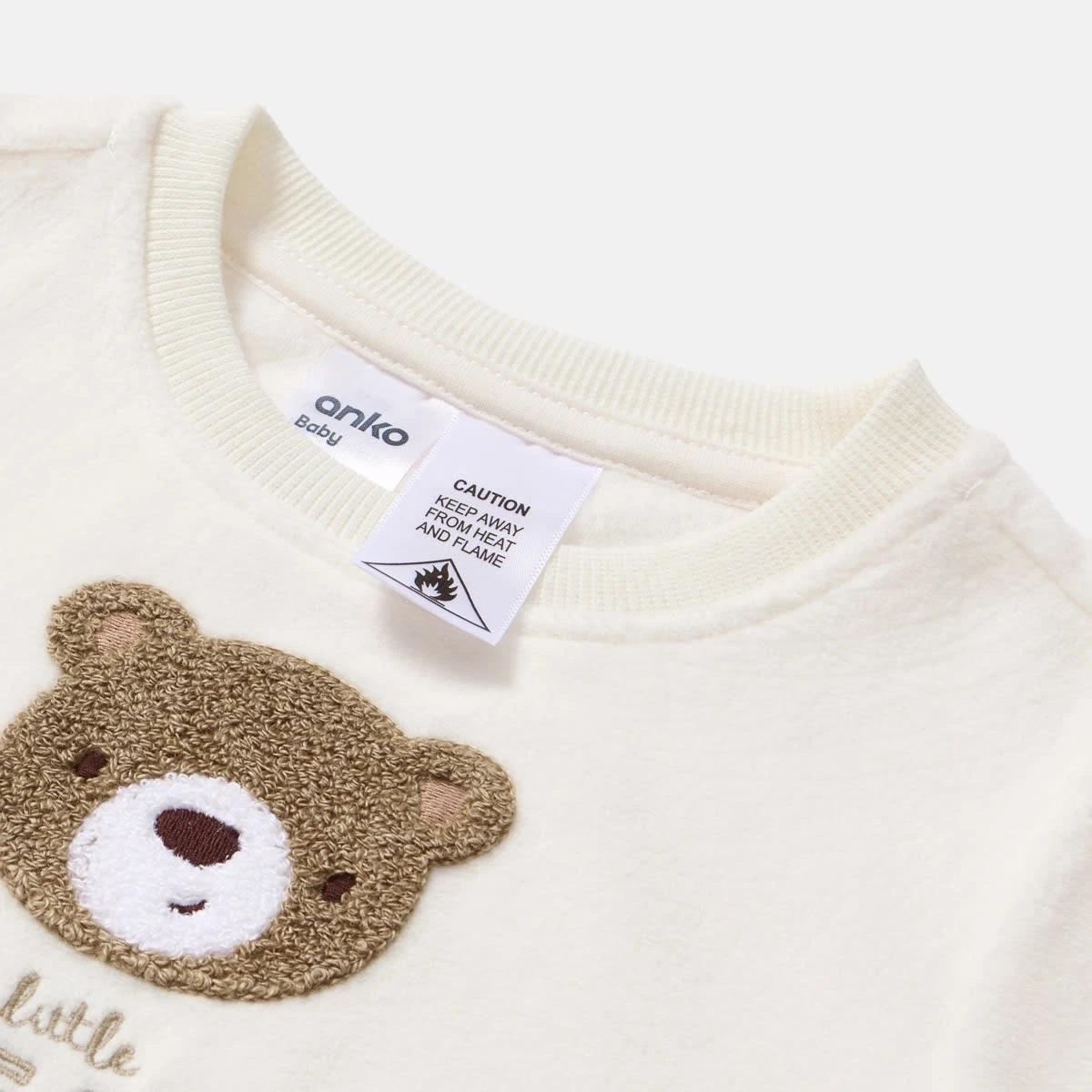 3 Twosie Fleece Pyjama Set Bge Bear, 3 of 4