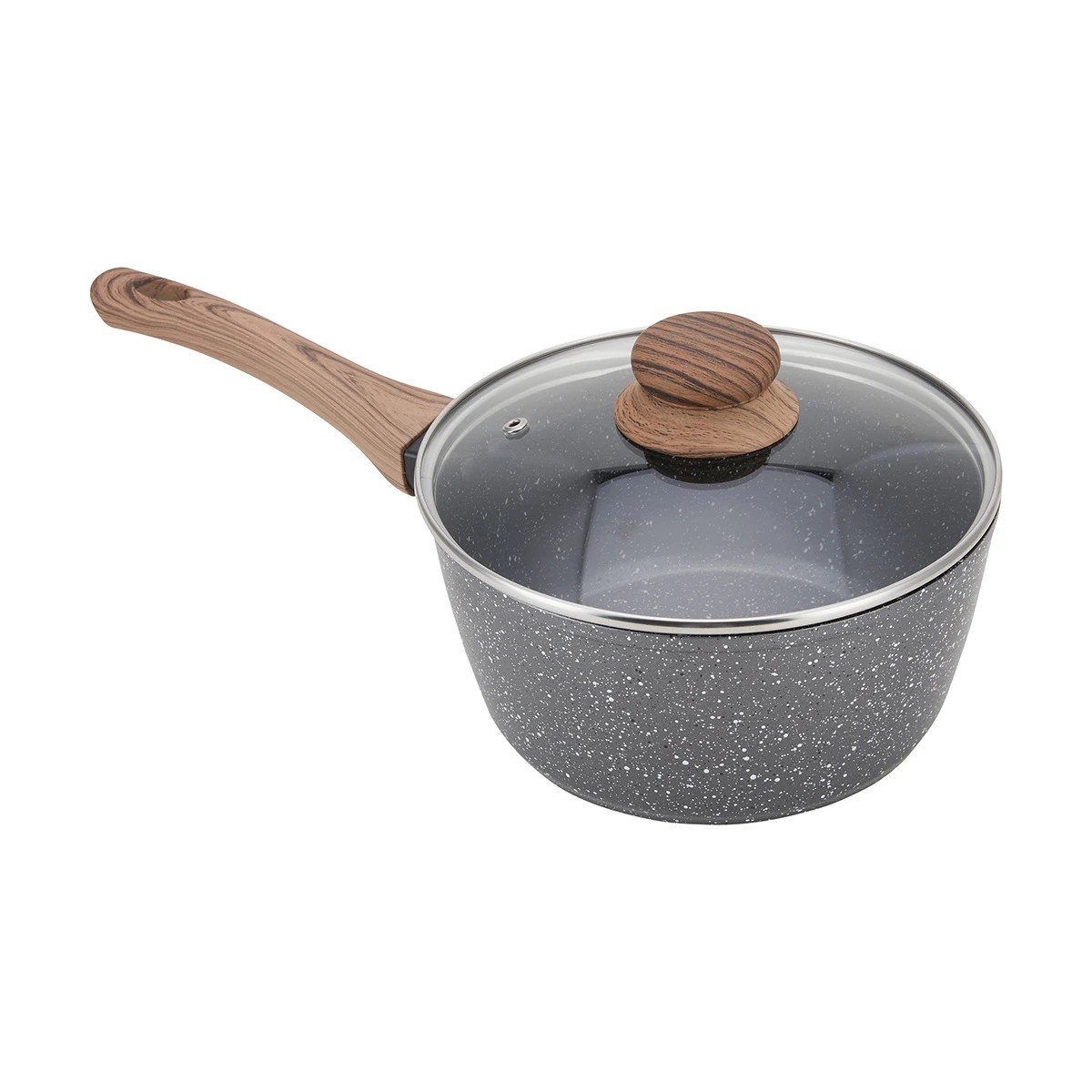 1 20cm Wood Look Saucepan, 1 of 7
