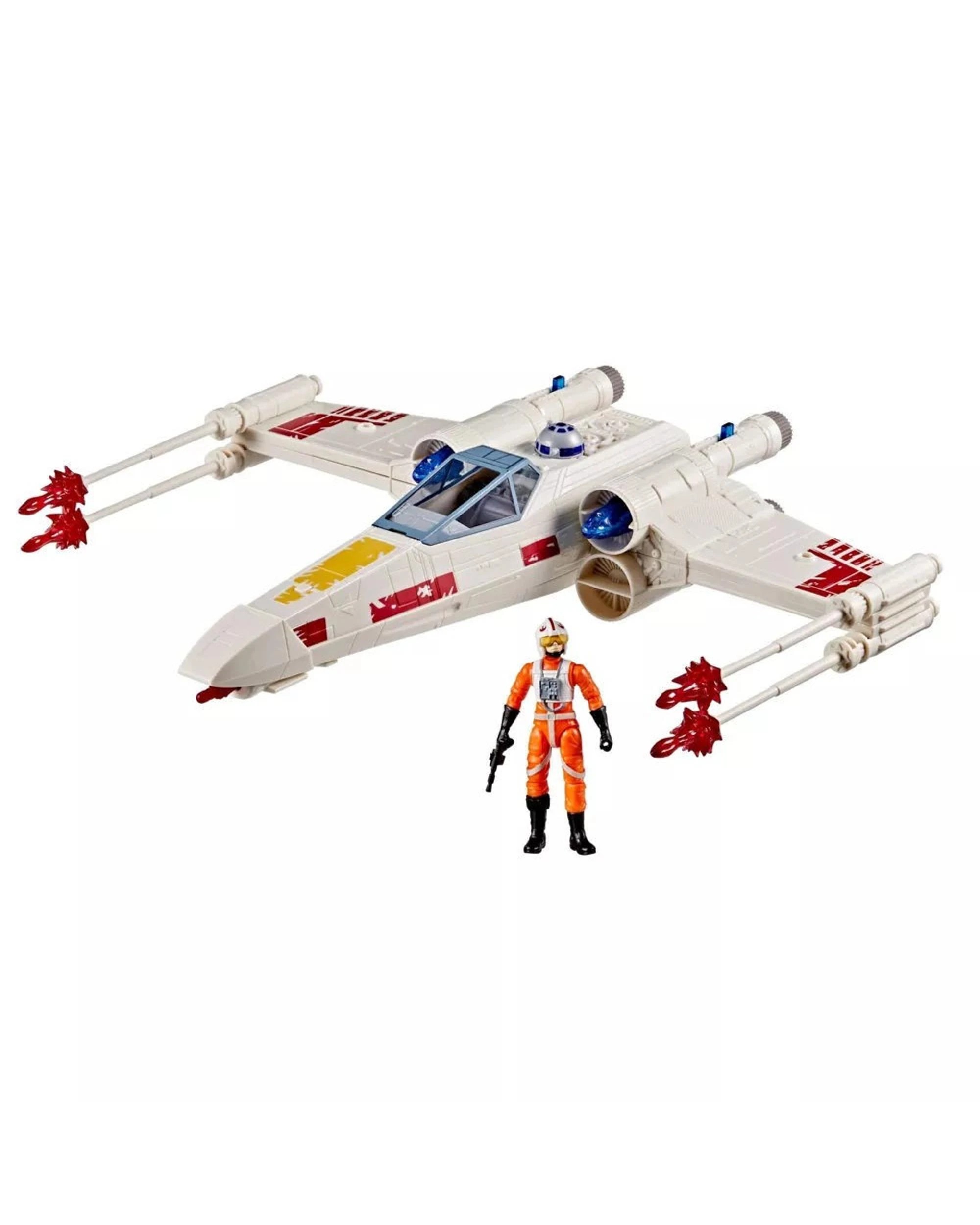 3 Star Wars Epic World of Action Power the Force Luke Skywalker's Force Strike X-Wing Action Figure Set, 3 of 5
