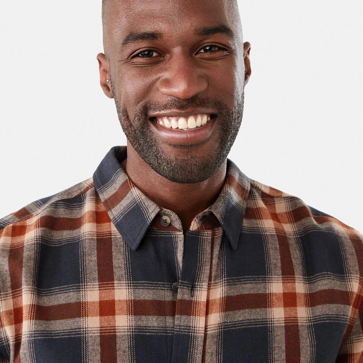 4 Long Sleeve Brushed Check Shirt Rust Check, 4 of 6