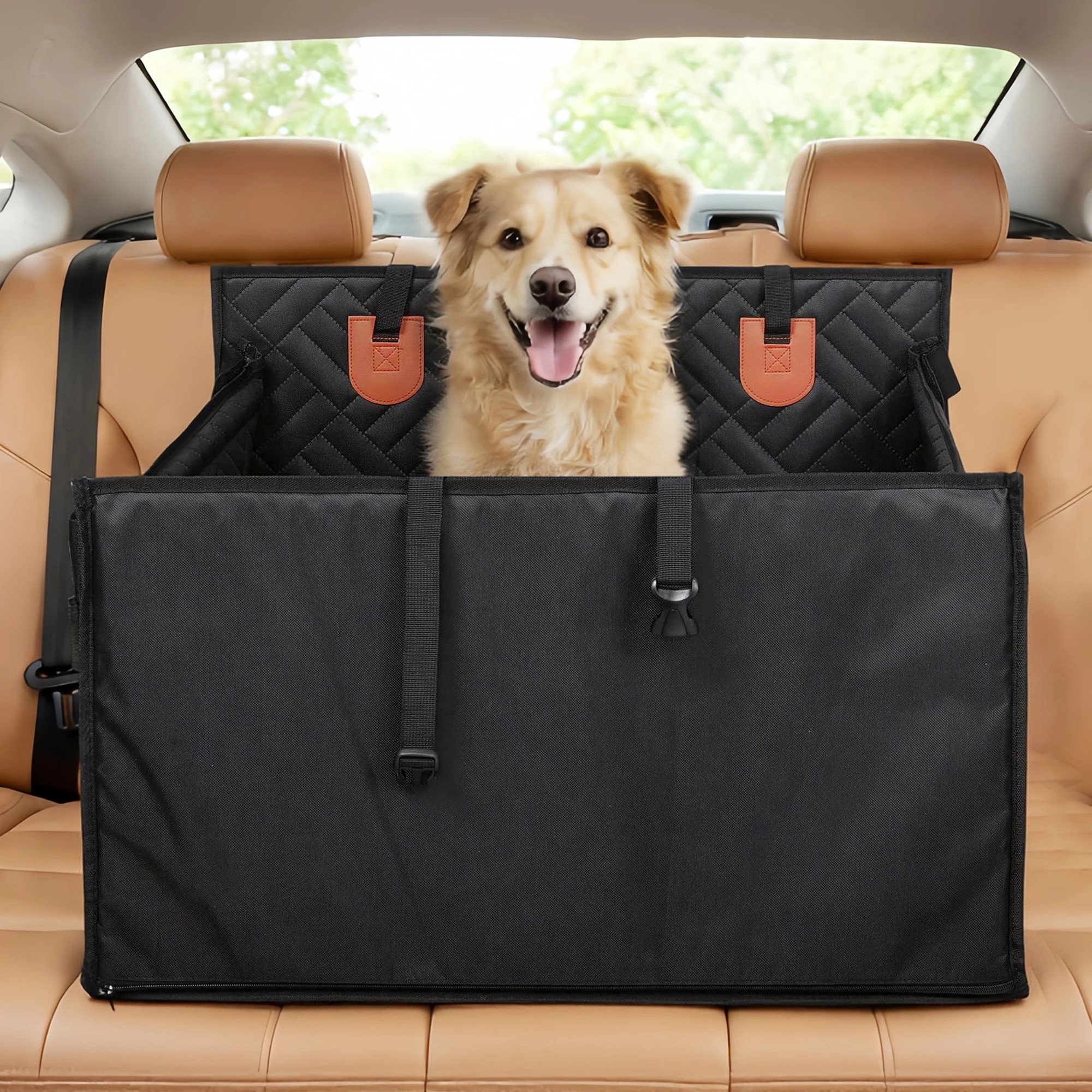 7 Pawz Dog Car Seat Cover, Cotton, - Black, 7 of 9