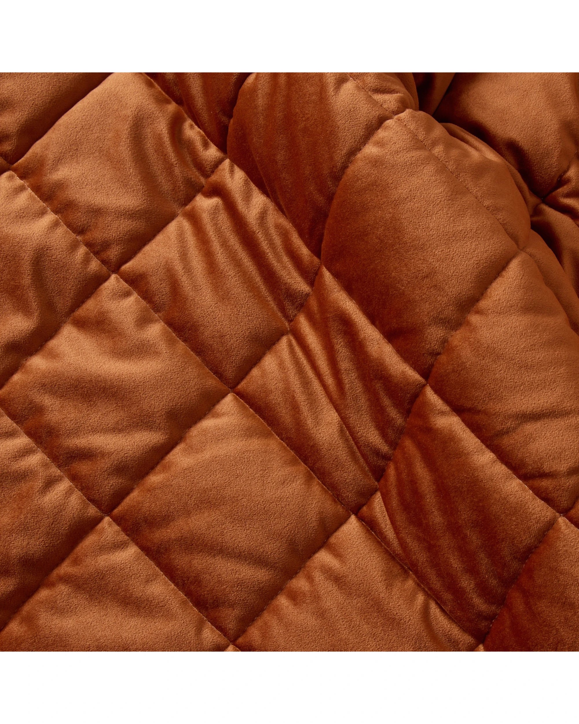 4 Dreamaker Haven Quilted Velvet Heated Throw 130x160cm - Rust, 4 of 8