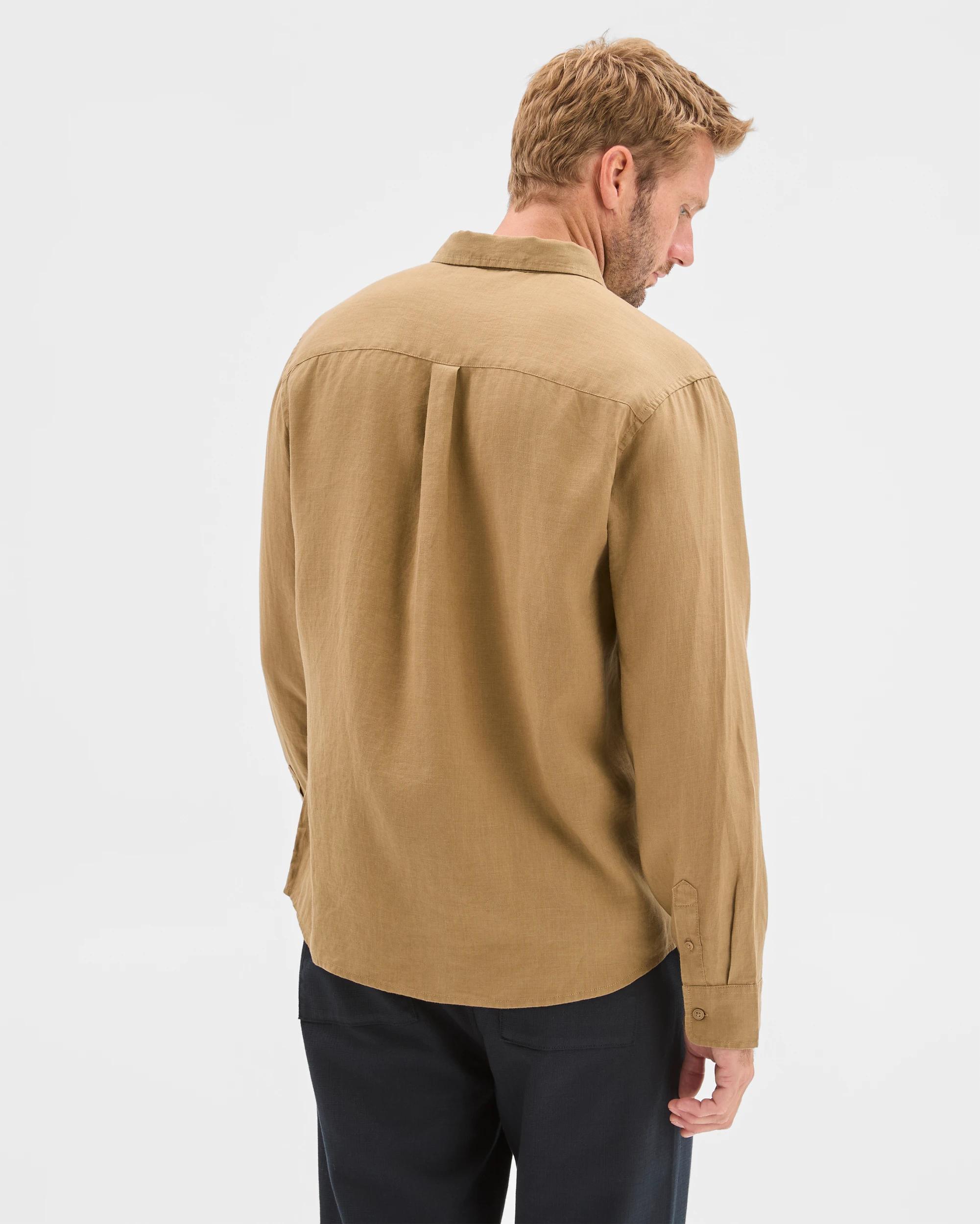 4 Target Man European Linen Long Sleeve Shirt DESERT, 4 of 6