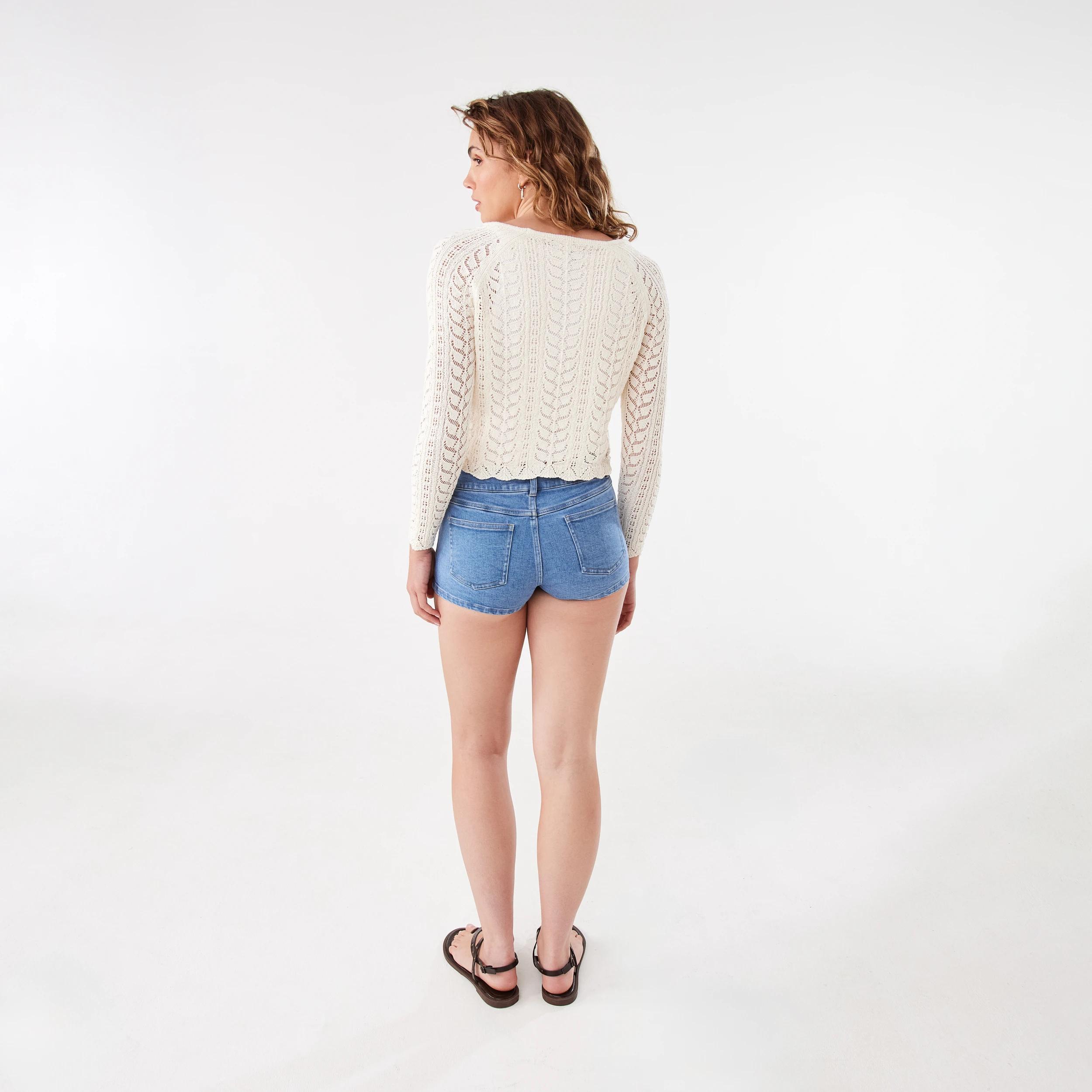4 Denim Micro Shorts Light Wash, 4 of 8