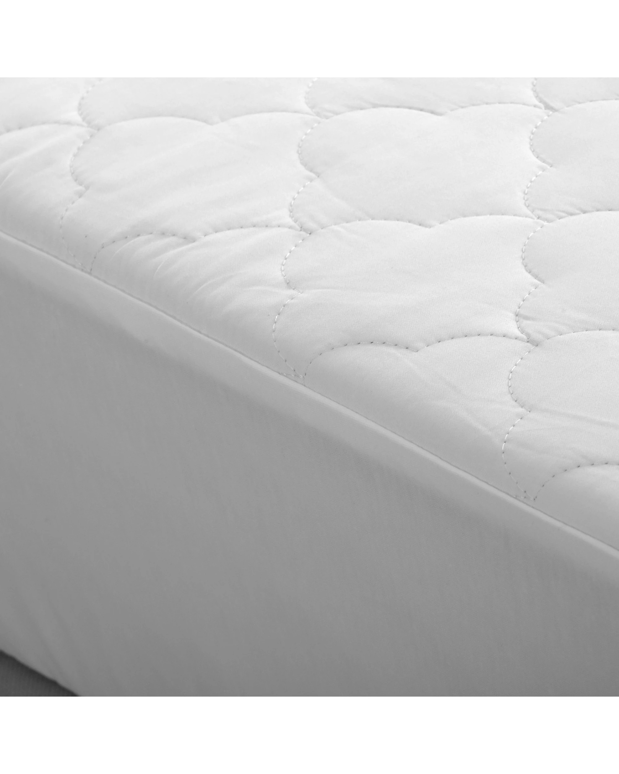 4 Natural Home Organic Cotton Cover Quilted Mattress Protector - Single Bed - White, 4 of 8
