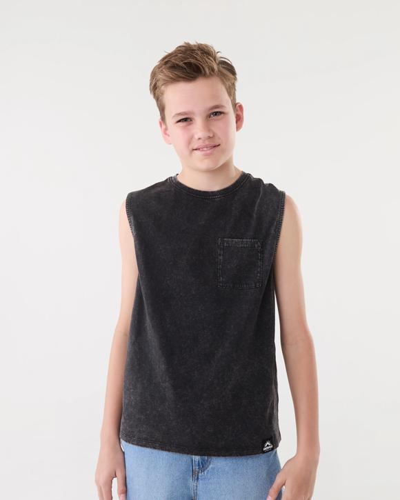 Sleeveless Wash Muscle