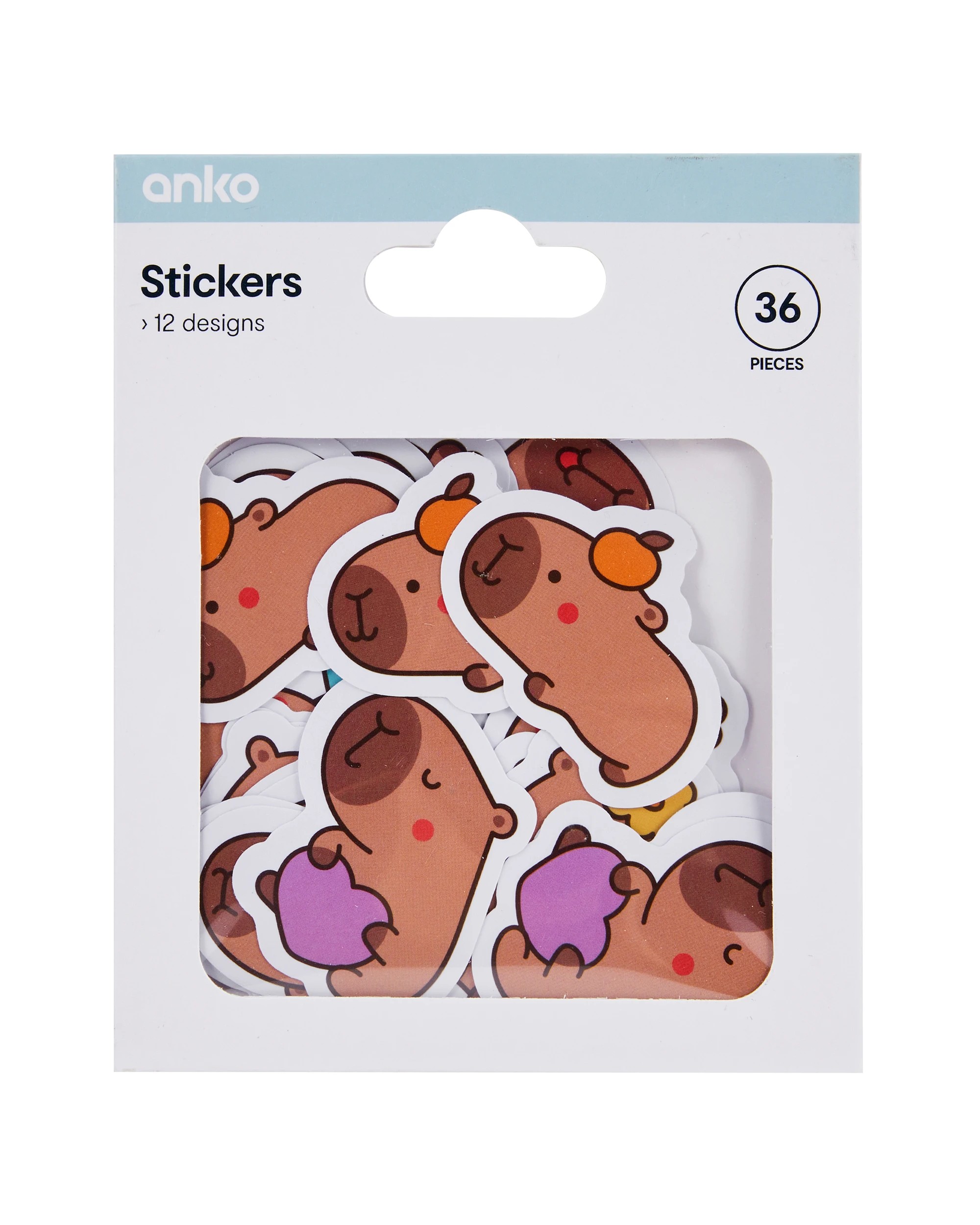 1 36 Pieces Stickers - Capybara, 1 of 3