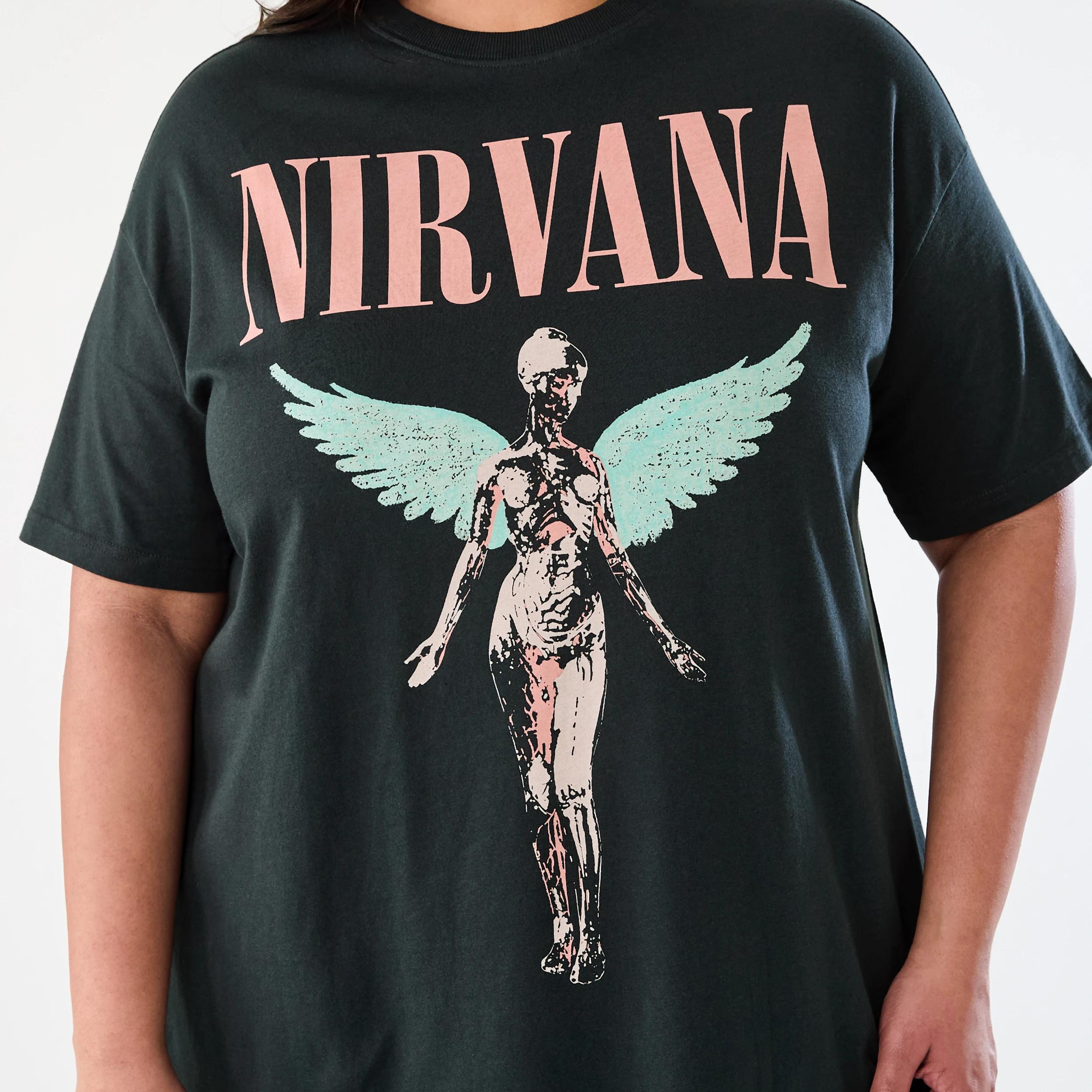 6 Curve Short Sleeve Nirvana License T-shirt Nirvana Bk, 6 of 6