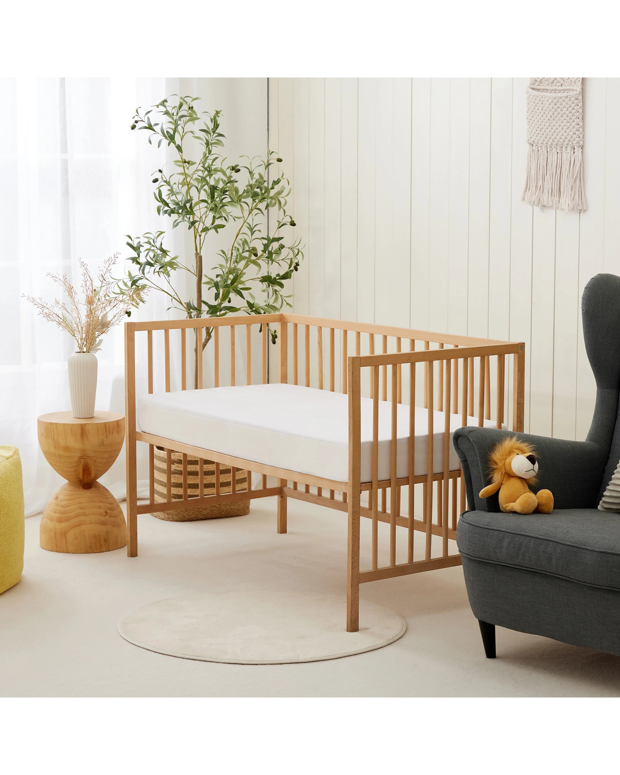 3 Dreamaker Baby Bamboo Terry Waterproof Mattress Protector - COT Boori Size - White, 3 of 8