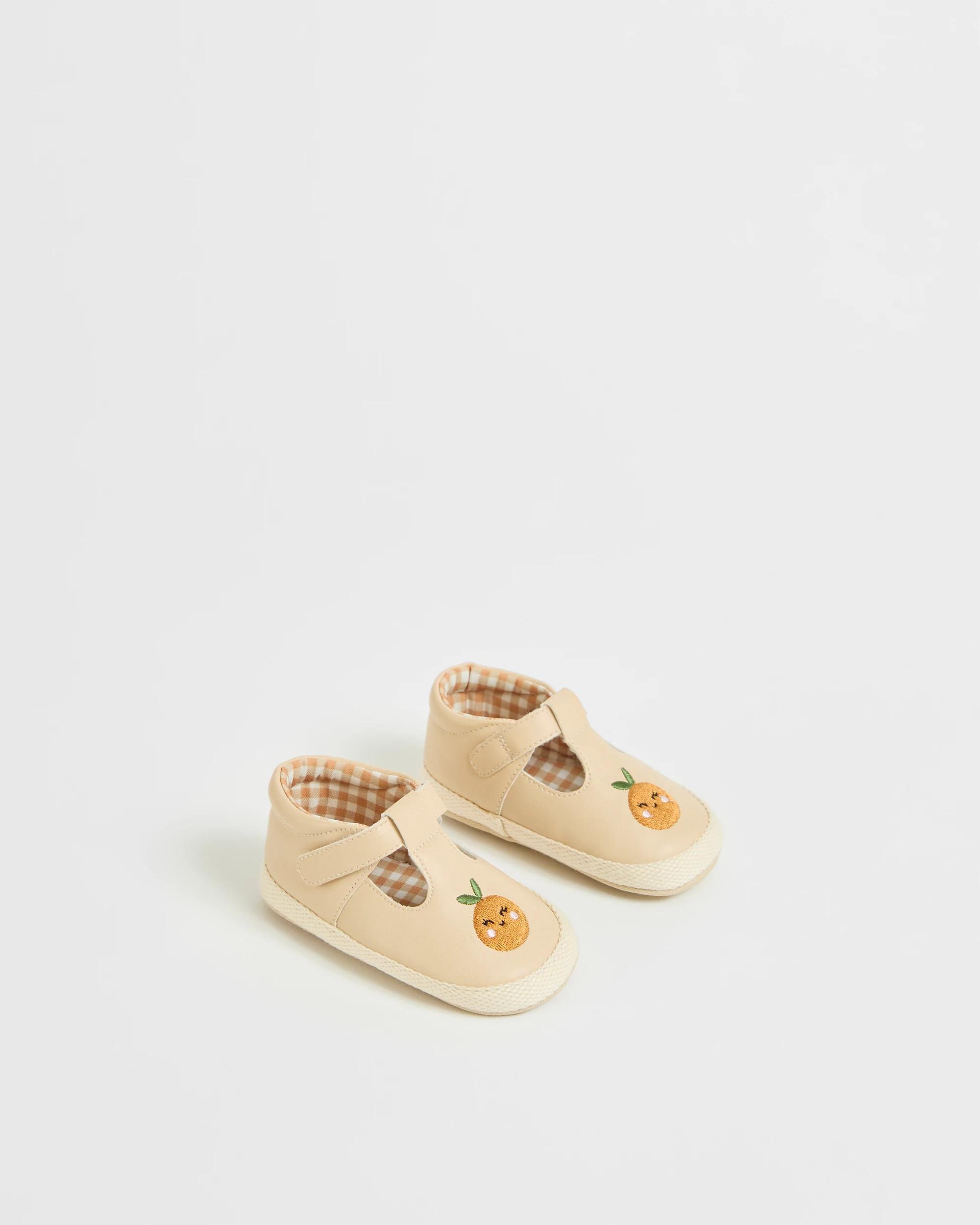 2 Target Baby Pre-Walker Applique Peach Pumps NATURAL, 2 of 3