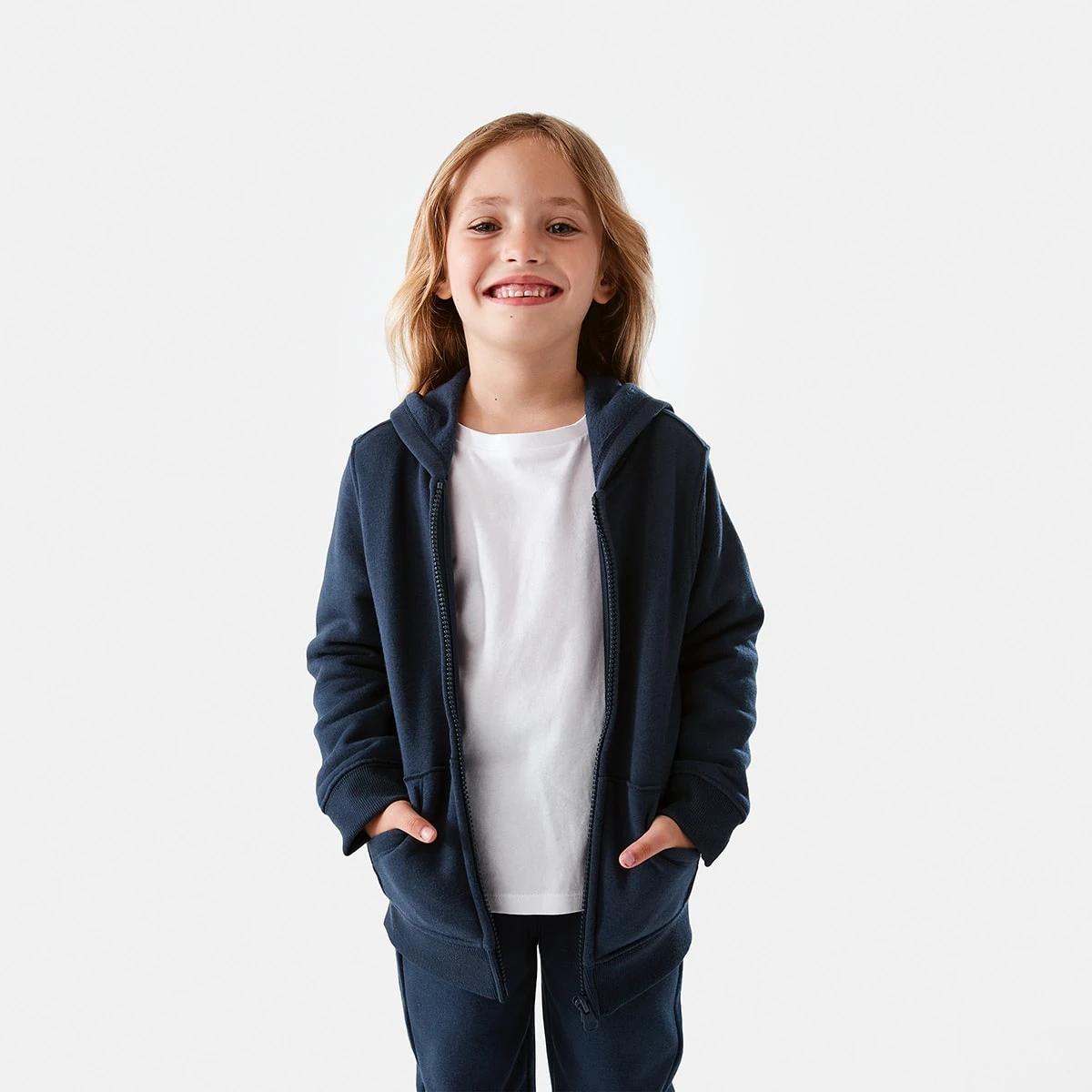 1 Plain Zip Through Hoodie Harb Navy, 1 of 10