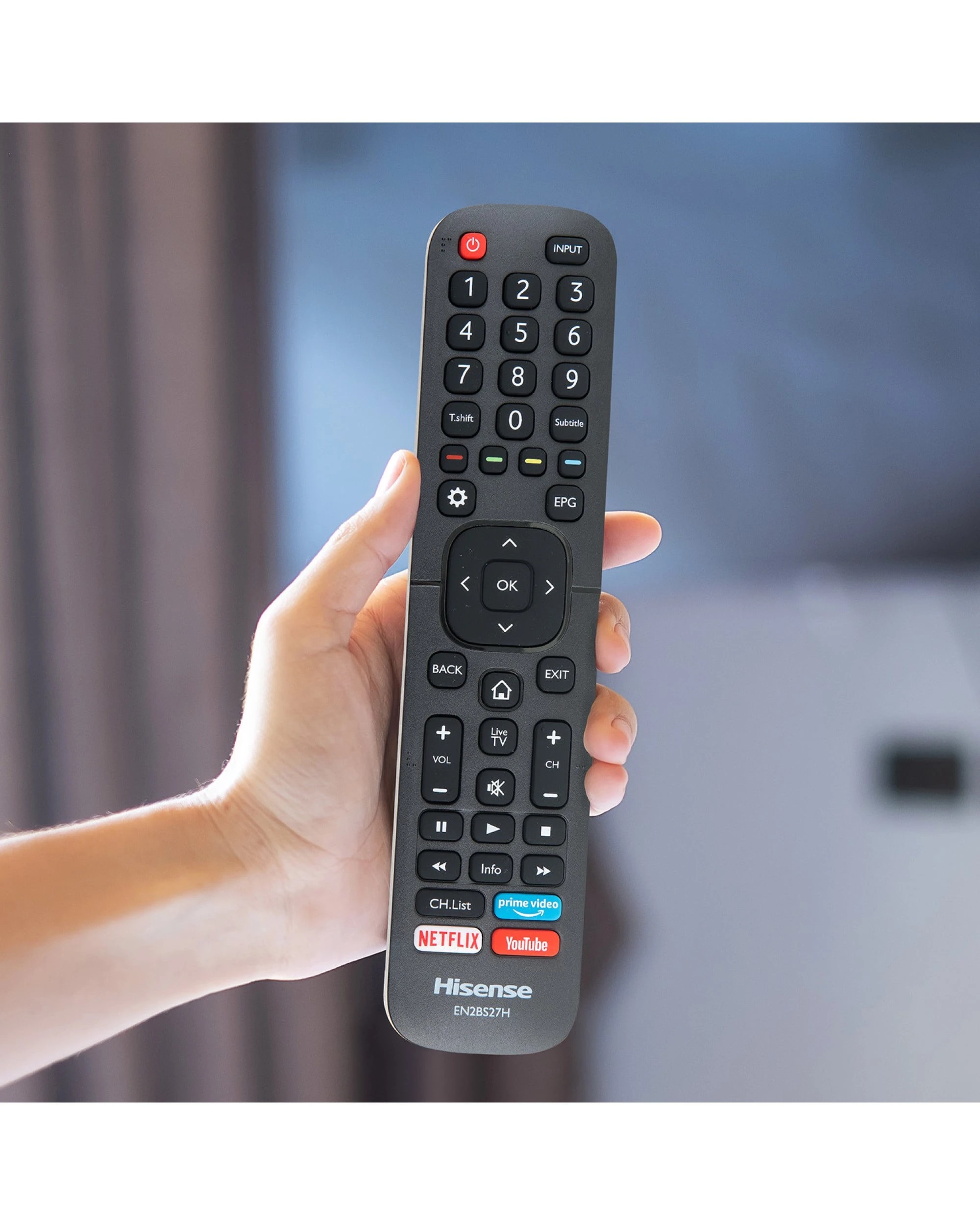 5 Hisense Genuine TV Remote Control T250554 EN2BS27H - Black, 5 of 5