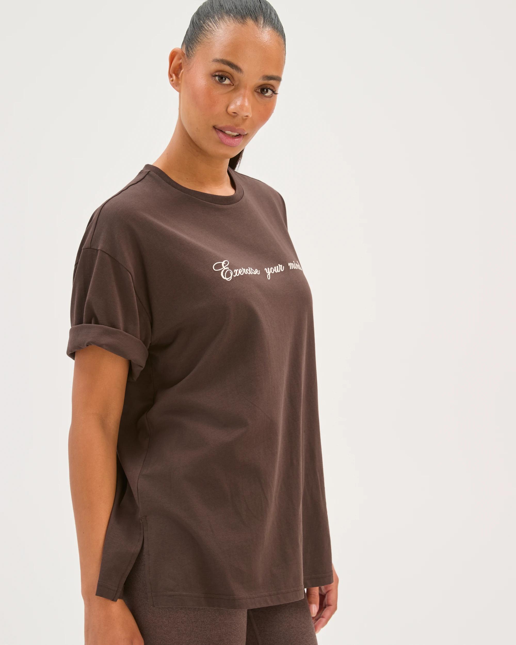 3 Target Active Australian Cotton Blend Oversized Graphic T-Shirt COCOA/EXERCISE, 3 of 7