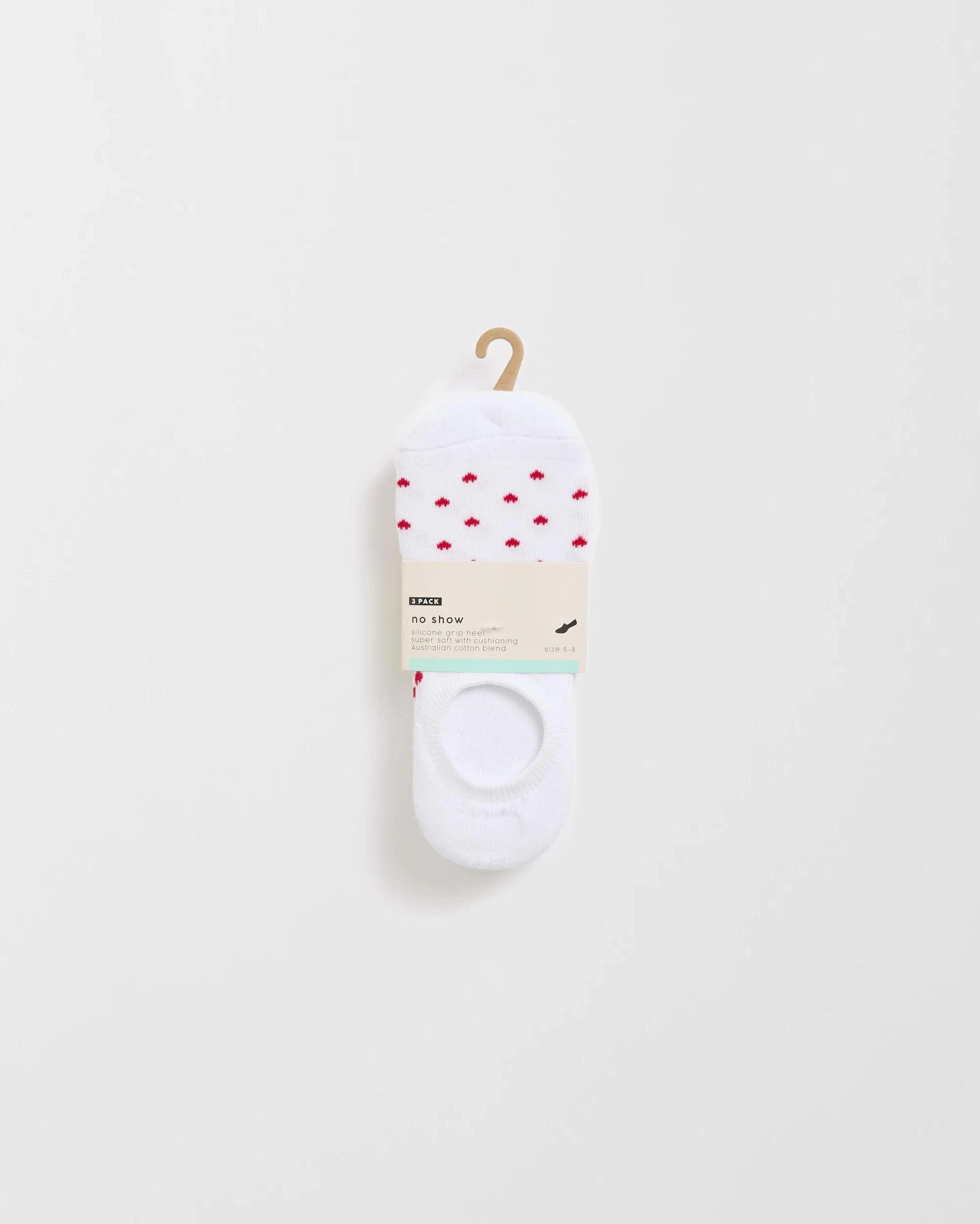 3 Target Woman Australian Cotton Blend 3 Pack No Show Socks WHITE, 3 of 3