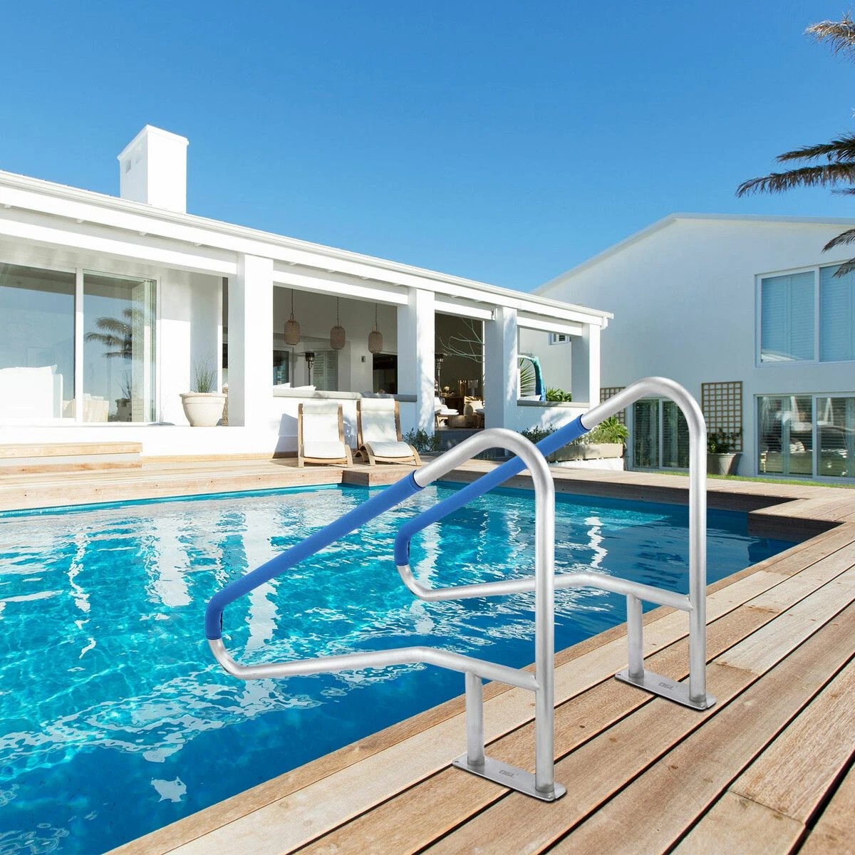 2 OGL Swimming Pool Handrail Stairs Railing Steps Banister Grab Stainless Steel, 2 of 8