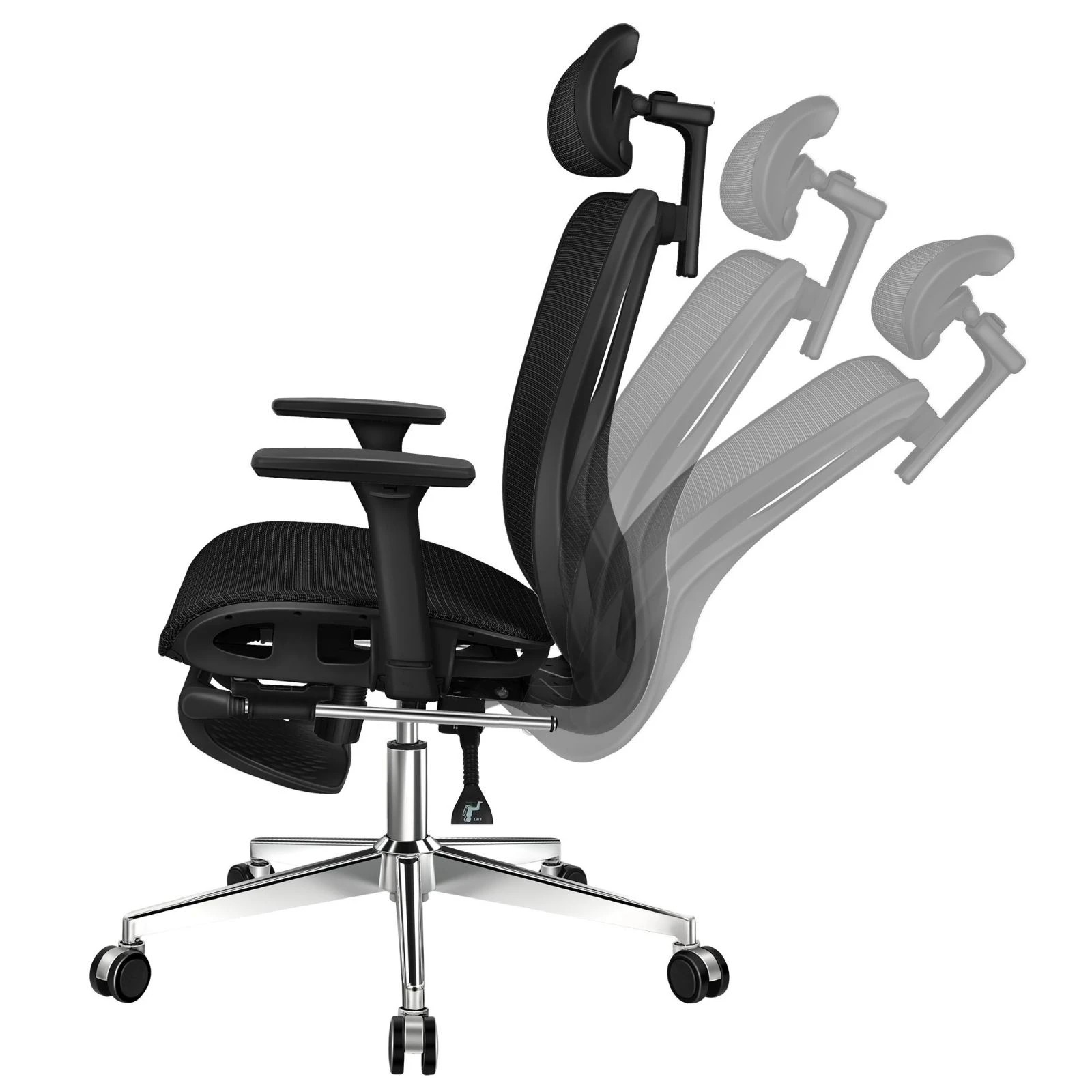 8 Alfordson Office Chair Ergonomic Mesh Seat Executive Work Computer Gaming - Black, 8 of 10